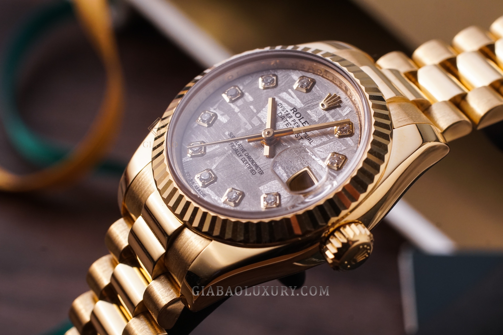 Đồng Hồ Rolex Lady Datejust 179178 Mặt Số Thiên Thạch