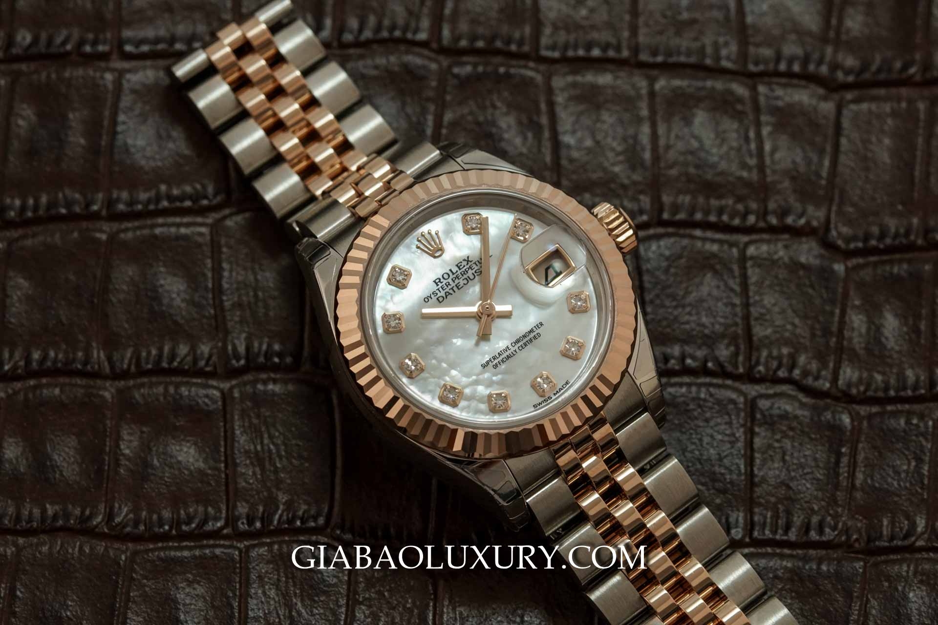 Đồng Hồ Rolex Lady Datejust 279171 Mặt Ốc Trắng