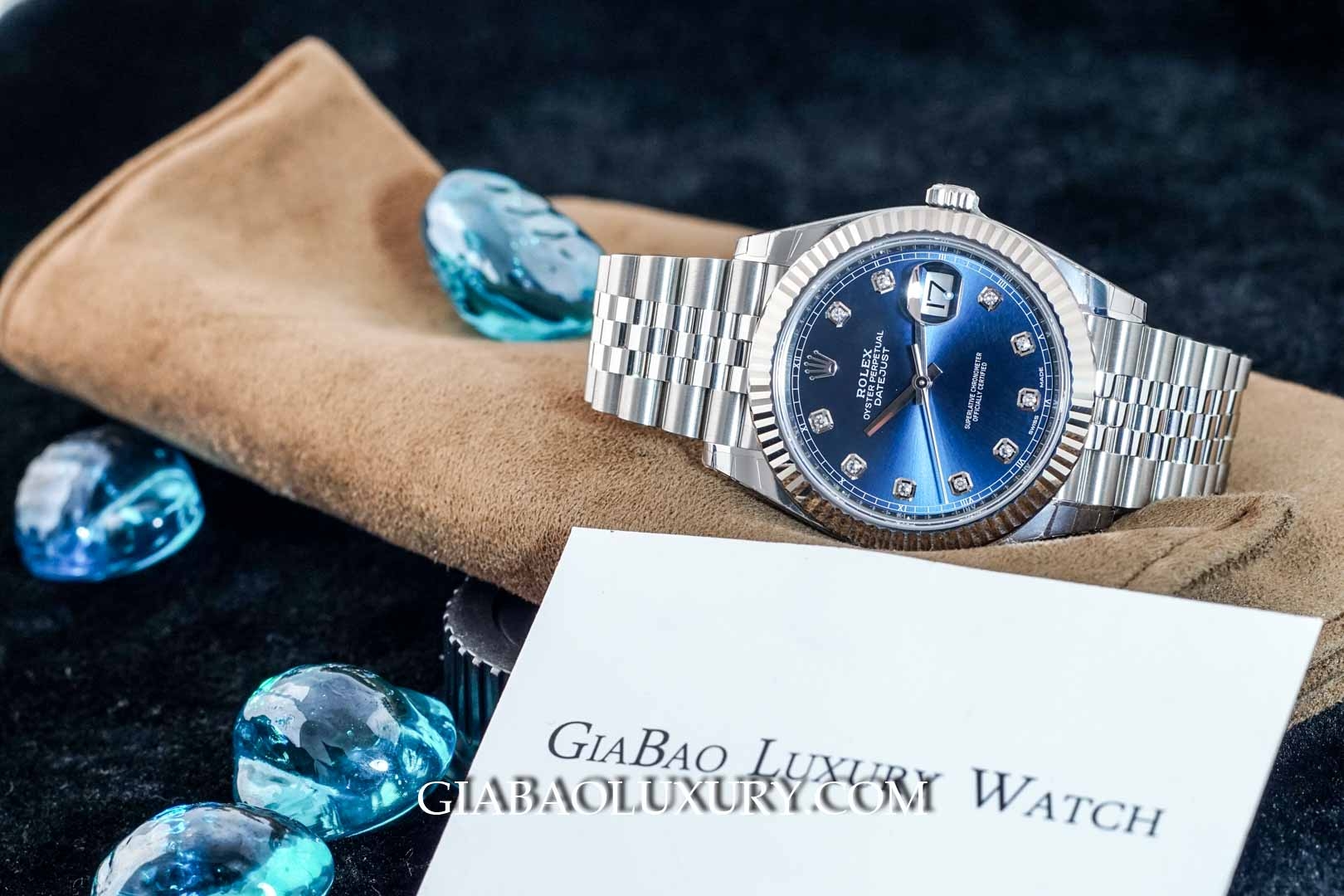 Đồng Hồ Rolex Datejust 41mm 126334 Mặt Xanh