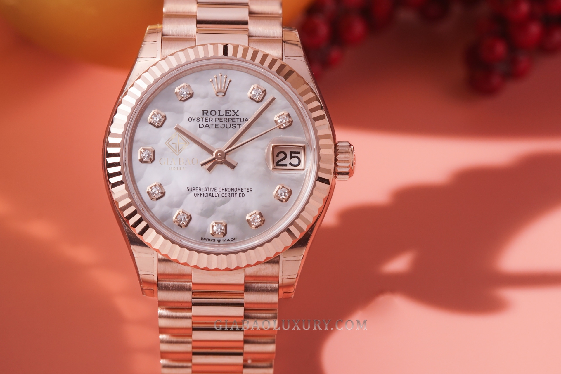 Đồng Hồ Rolex Lady-Datejust 278275 Mặt Số Vỏ Trai