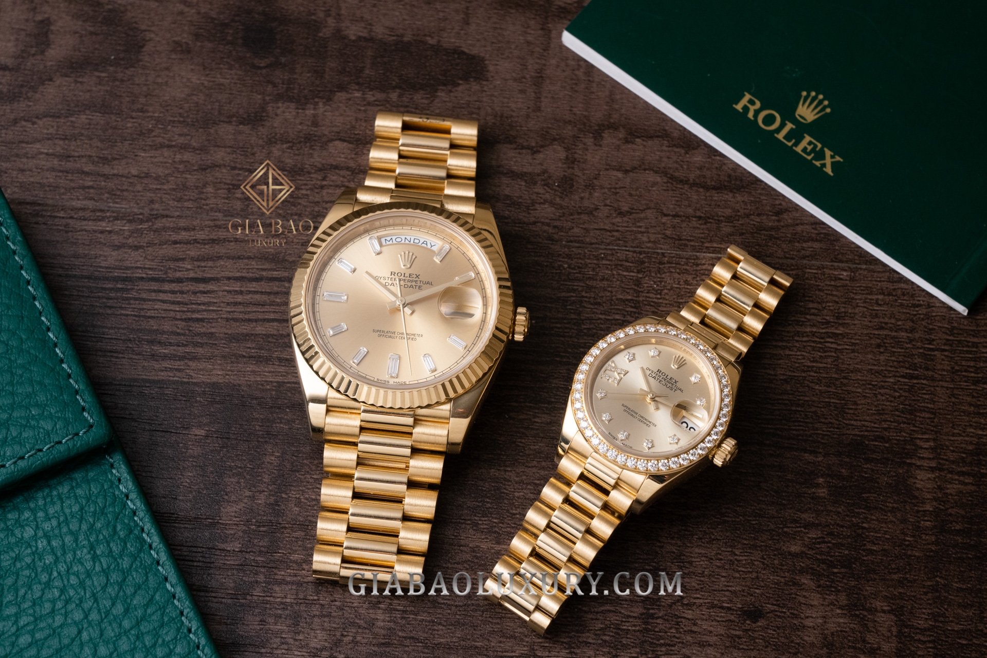 Đồng Hồ Rolex Lady-Datejust 279138 Mặt Số Champagne  Cọc Số Sao La Mã Dây Đeo President