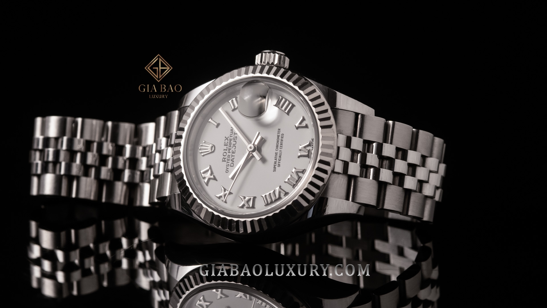 Đồng Hồ Rolex Lady Datejust 279174 Mặt Số Bạc Cọc Số La Mã