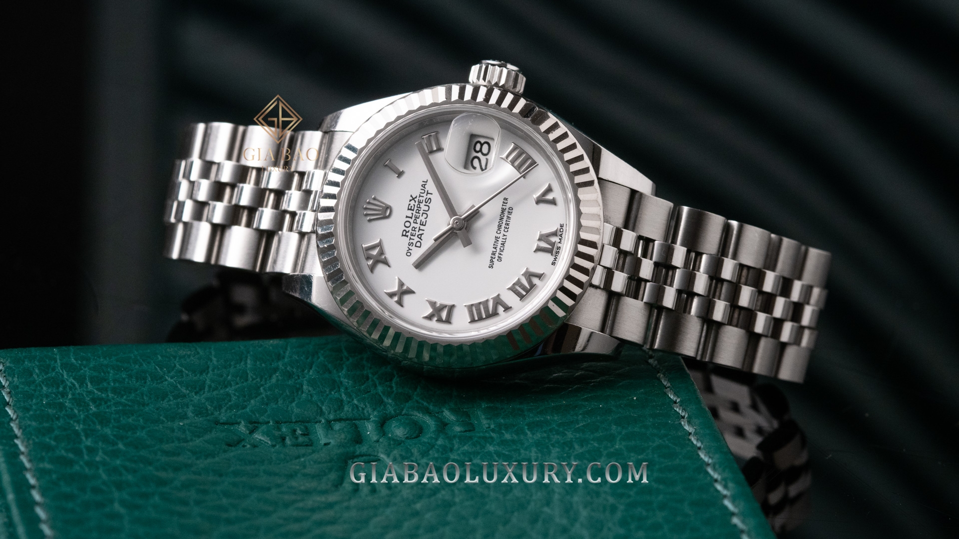 Đồng Hồ Rolex Lady Datejust 279174 Mặt Số Bạc Cọc Số La Mã