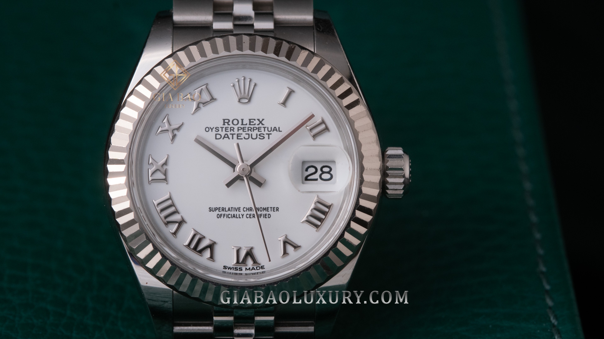 Đồng Hồ Rolex Lady Datejust 279174 Mặt Số Bạc Cọc Số La Mã