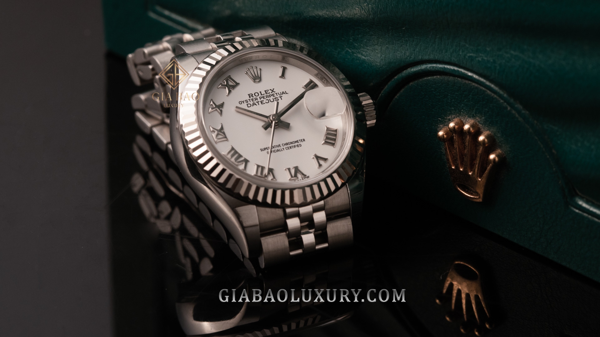 Đồng Hồ Rolex Lady Datejust 279174 Mặt Số Bạc Cọc Số La Mã