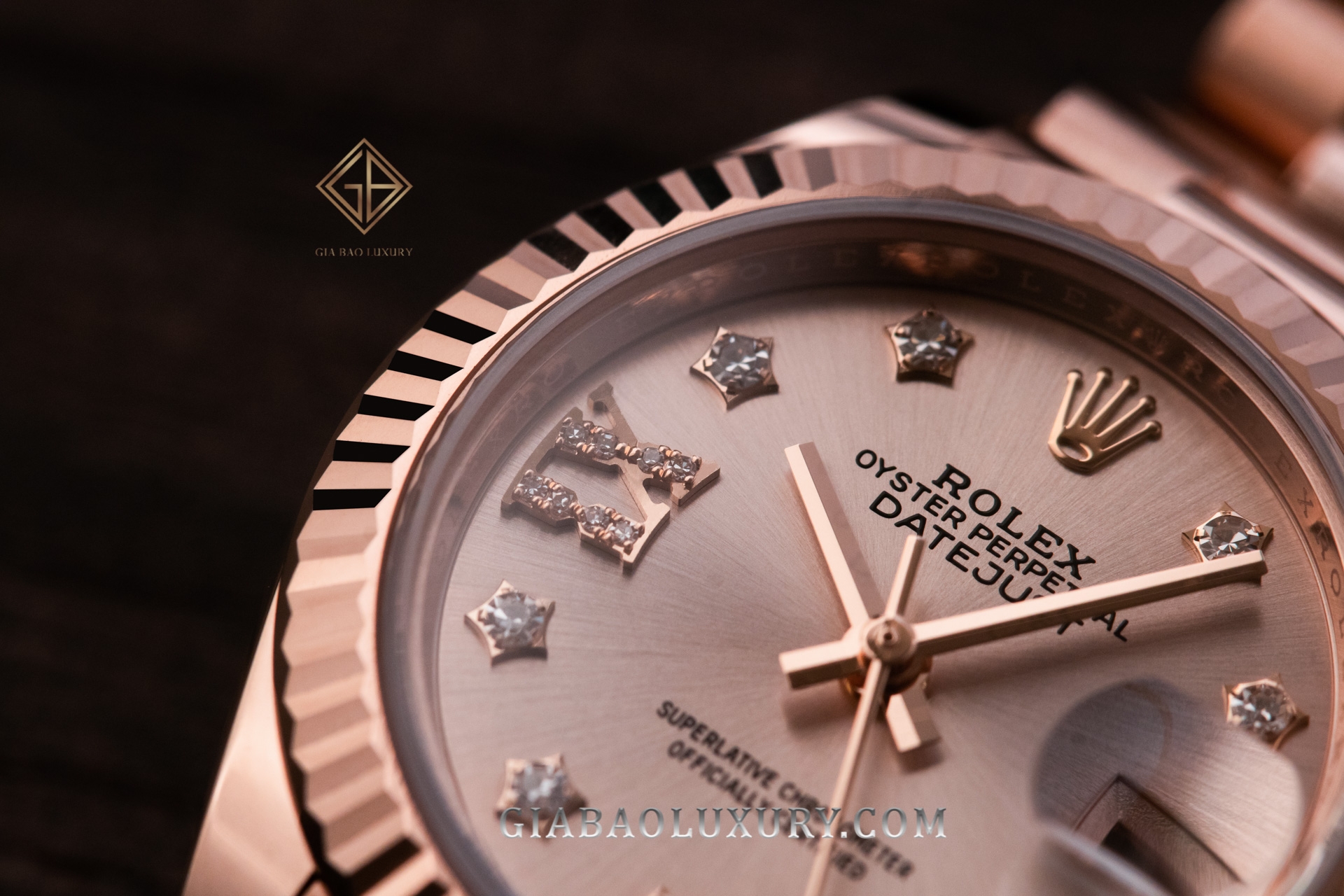Đồng hồ Rolex Lady-Datejust 279175 Mặt Số Sundust Cọc Số Sao, La Mã Dây Đeo President