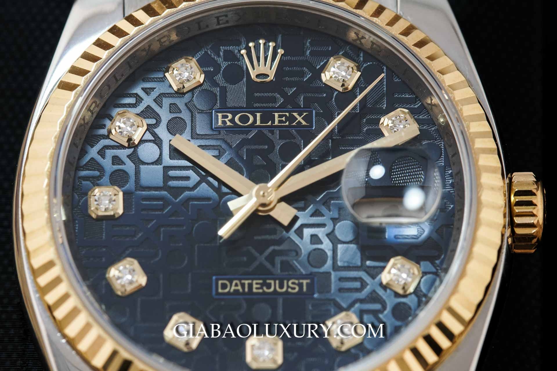 Đồng Hồ Rolex Datejust 116233 Mặt Vi Tính Xanh