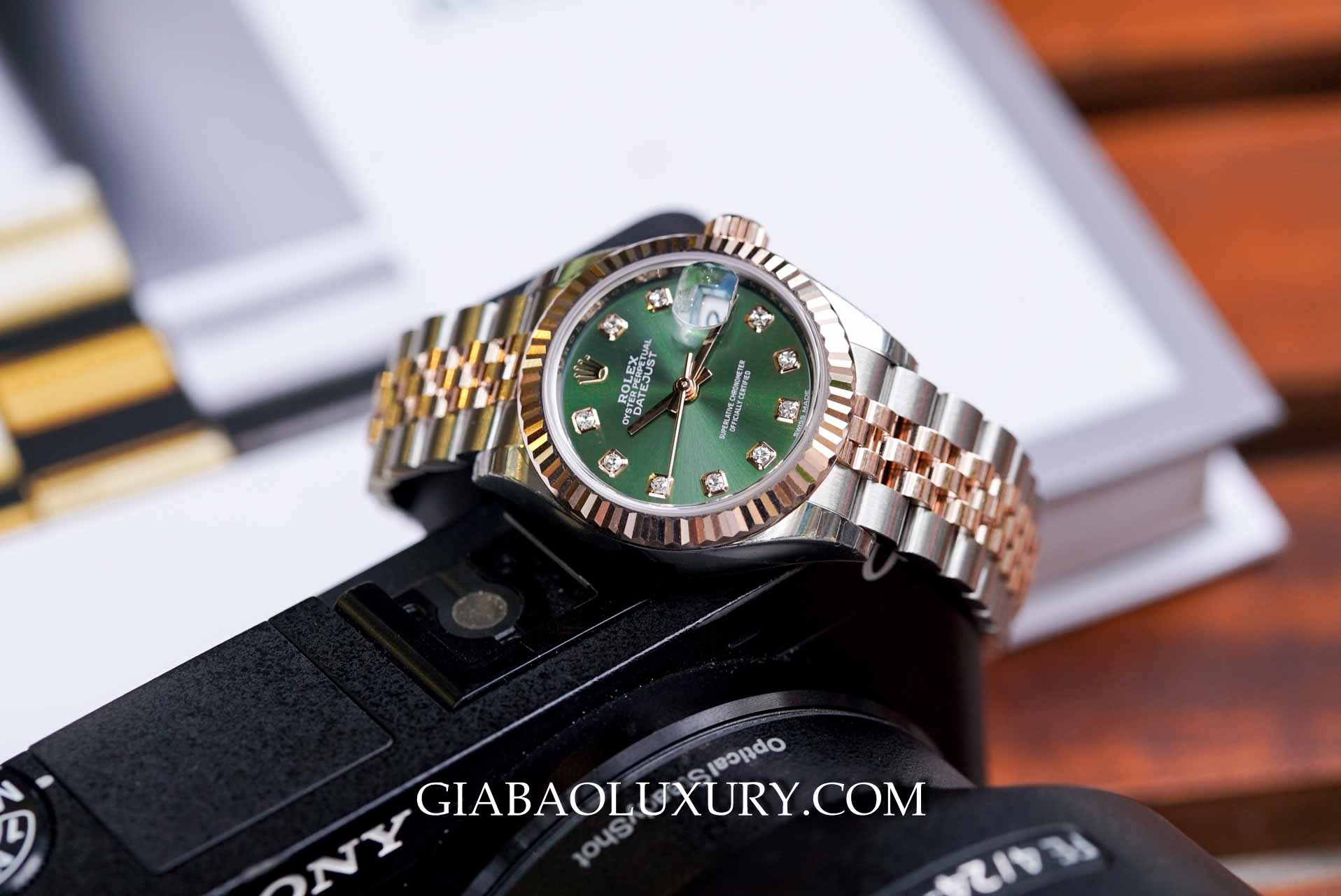 Đồng Hồ Rolex Lady Datejust 279171 Mặt Xanh