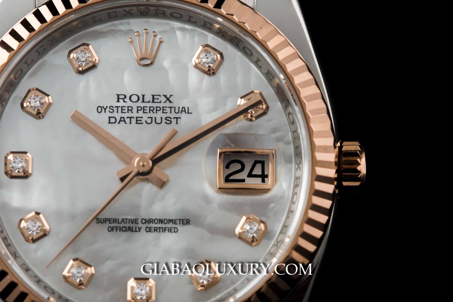 Đồng Hồ Rolex Datejust 116231 Mặt Số Vỏ Trai Trắng