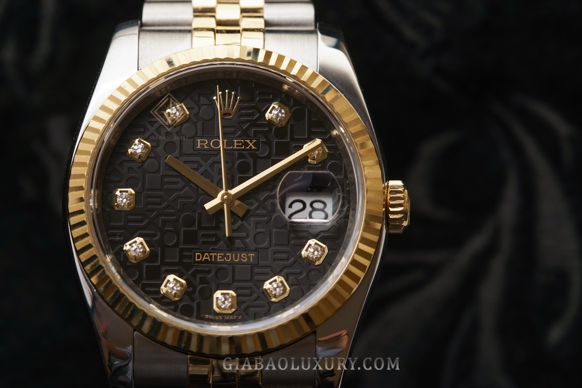 Đồng Hồ Rolex Datejust 36 116233 Mặt Số Vi Tính Đen
