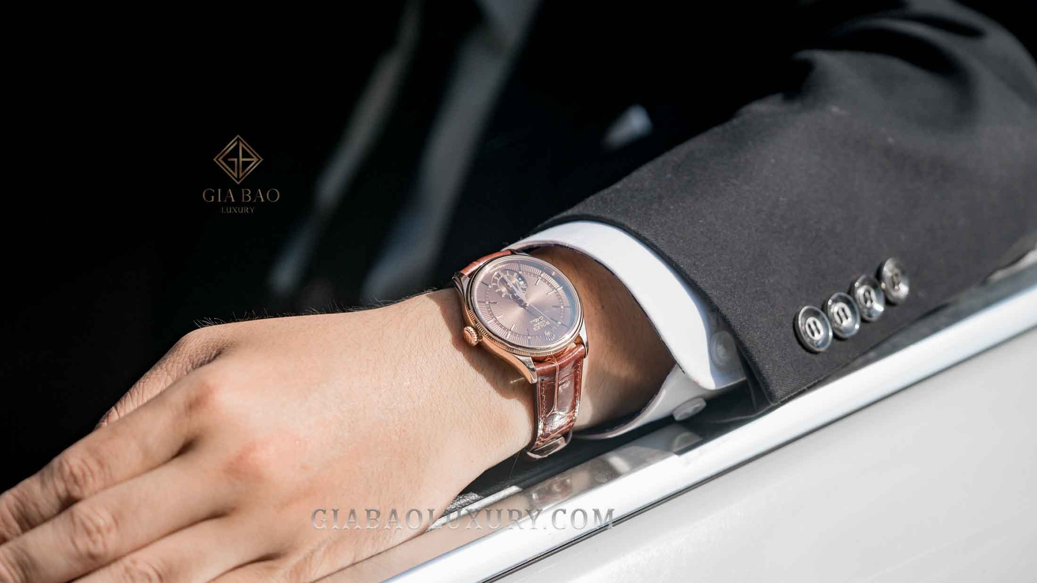 Đồng Hồ Rolex Cellini Dual Time 50525 Mặt Số Chocolate