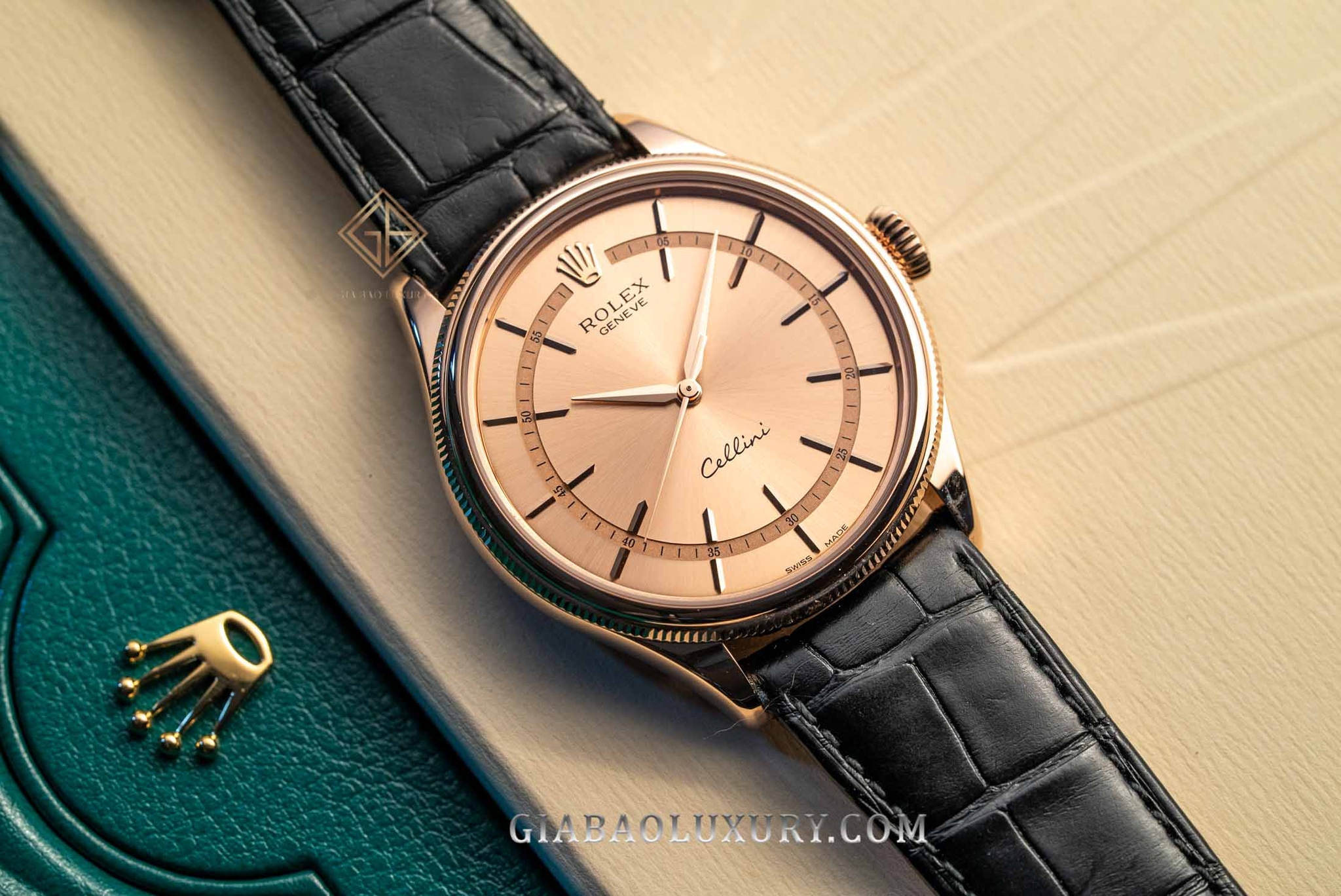 Đồng Hồ Rolex Cellini Time 50505 Mặt Số Hồng