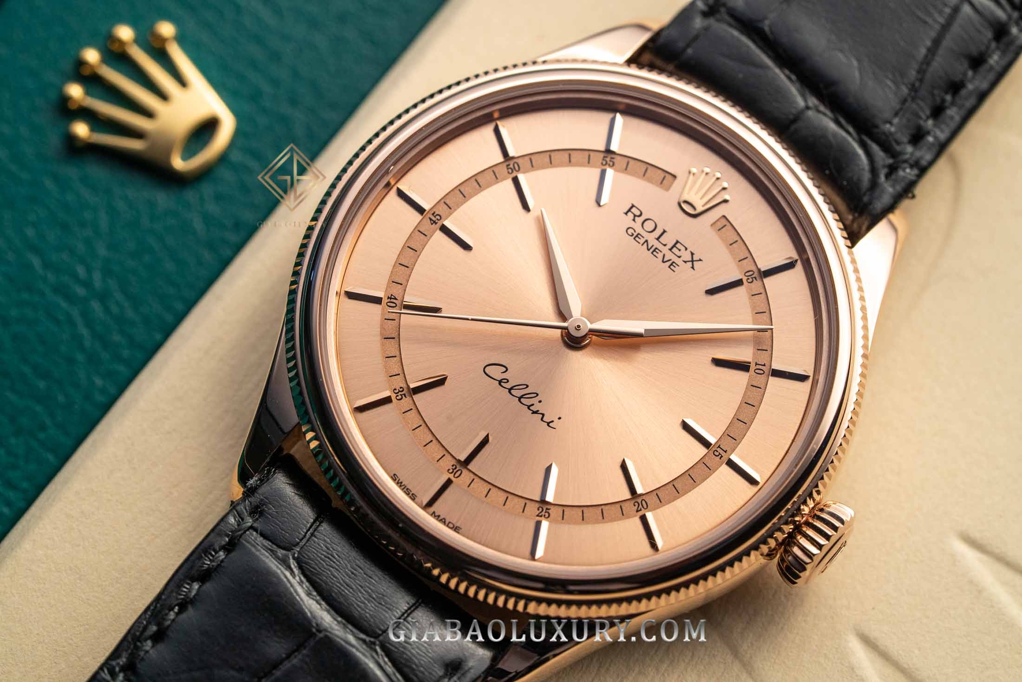 Đồng Hồ Rolex Cellini Time 50505 Mặt Số Hồng