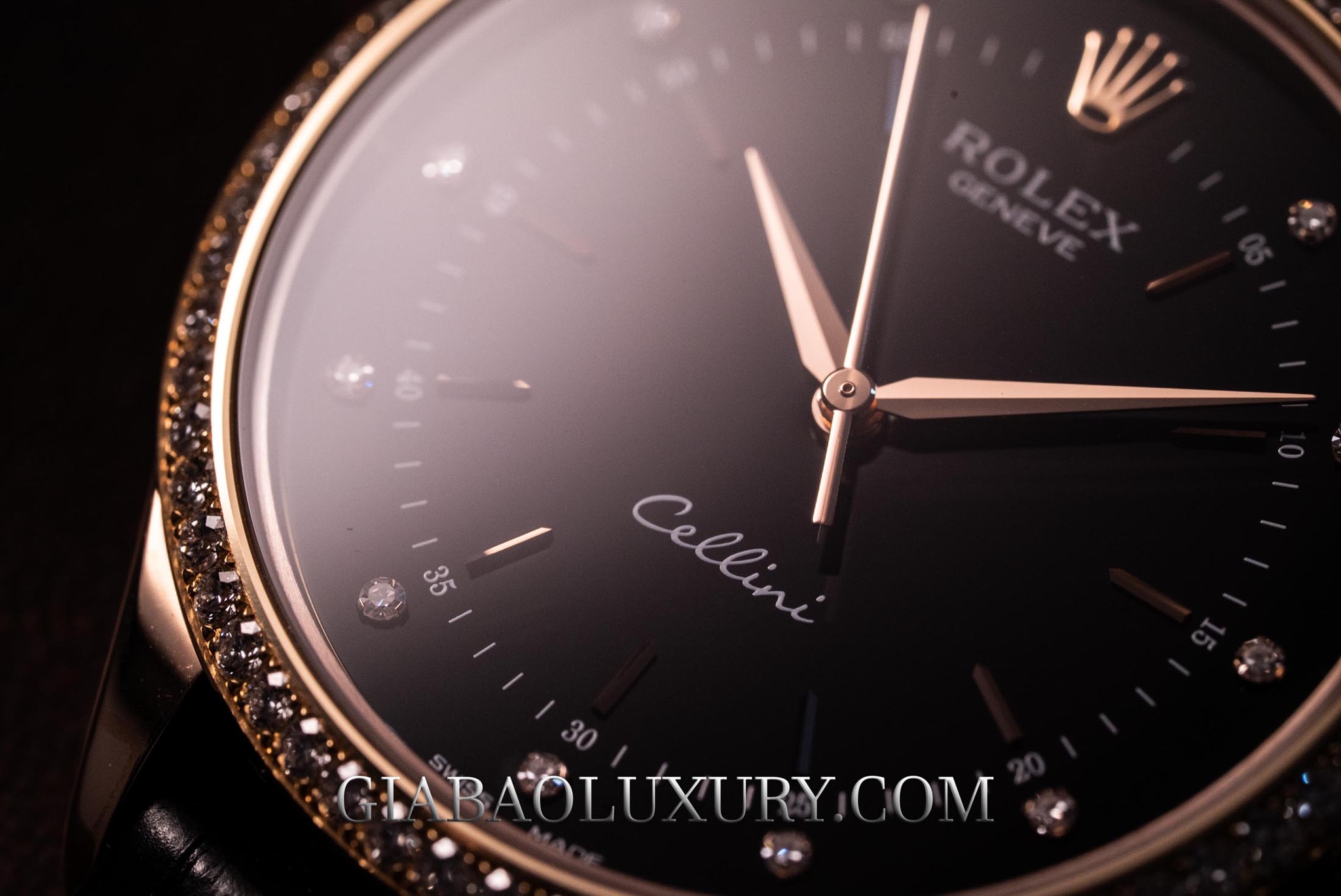 Đồng hồ Rolex Cellini 50705RBR Mặt Số Đen