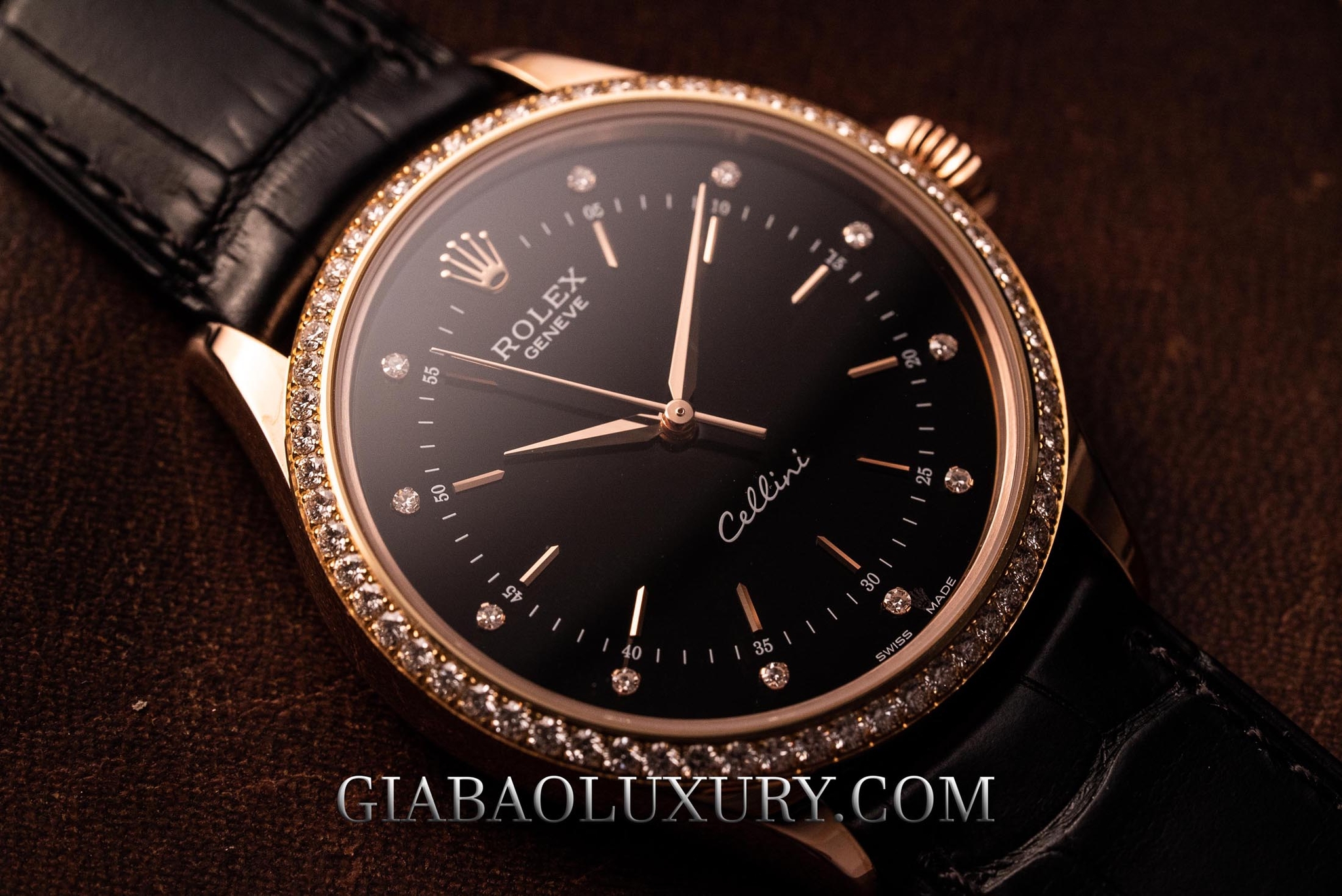 Đồng hồ Rolex Cellini 50705RBR Mặt Số Đen