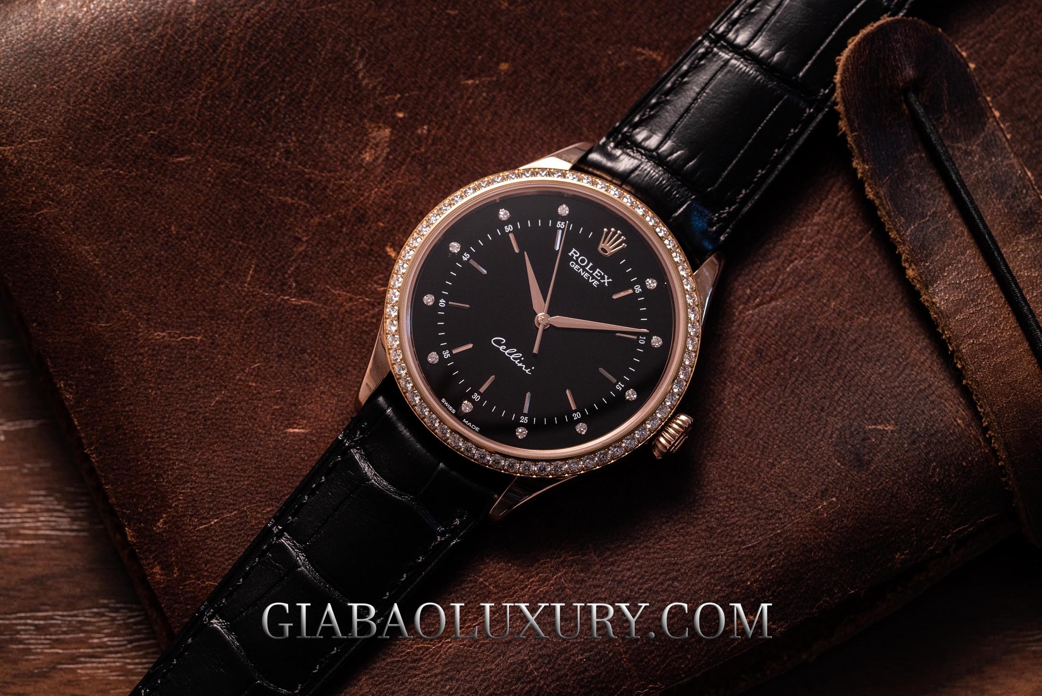 Đồng hồ Rolex Cellini 50705RBR Mặt Số Đen