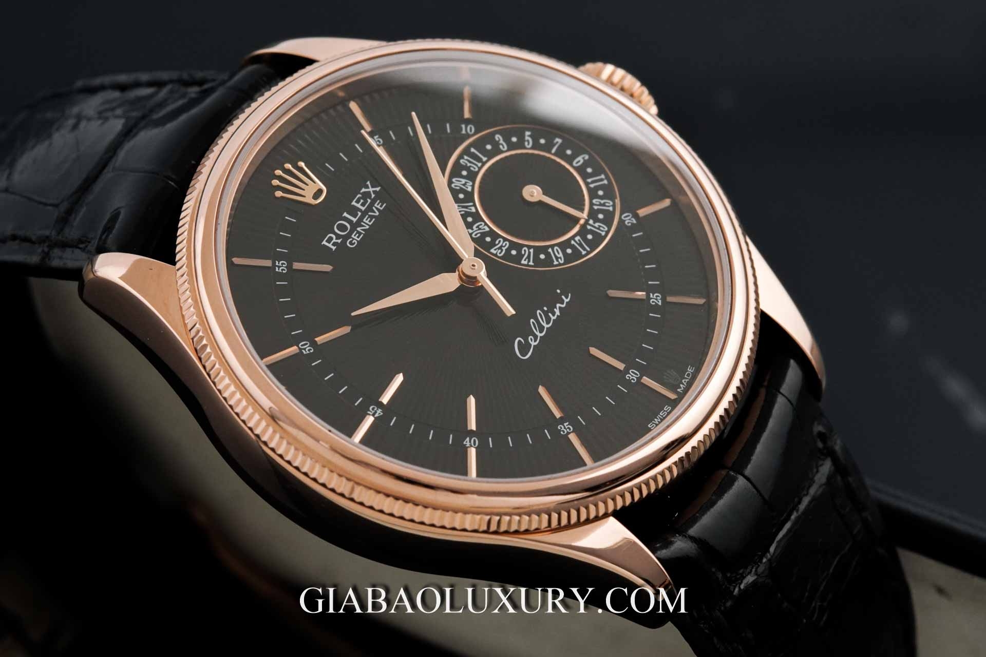 Đồng Hồ Rolex Cellini Date 50515 Mặt Số Đen