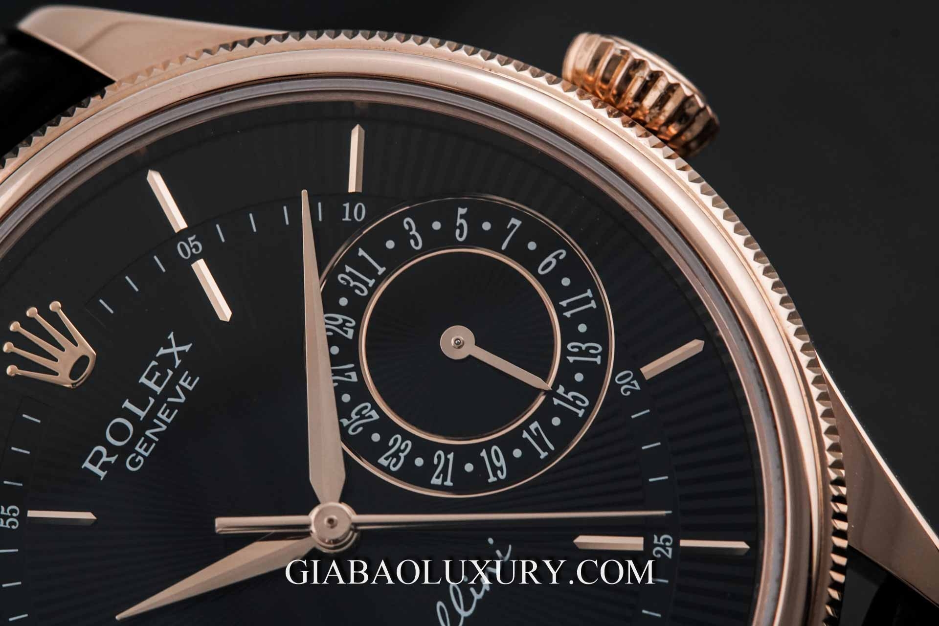 Đồng Hồ Rolex Cellini Date 50515 Mặt Số Đen