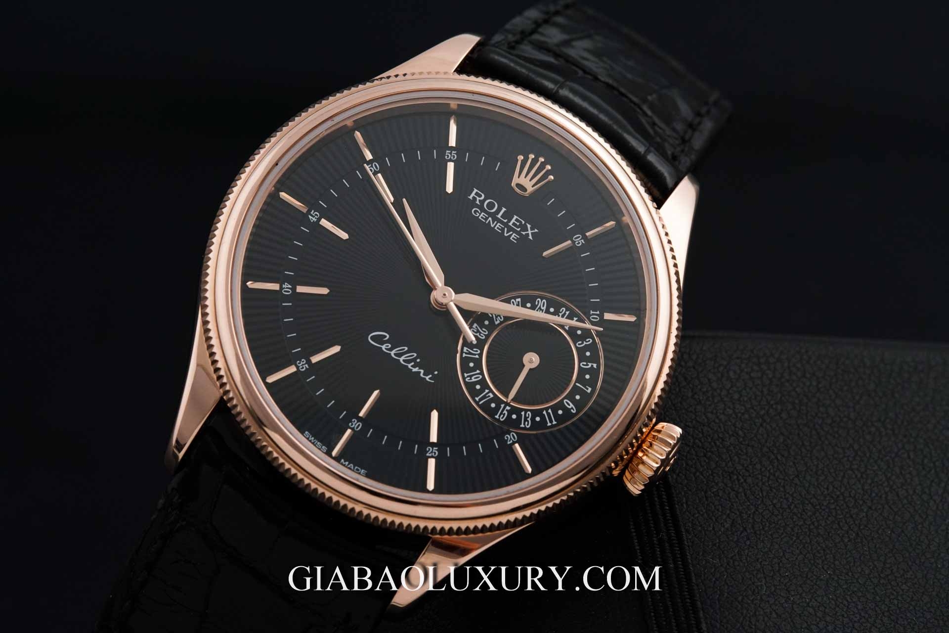 Đồng Hồ Rolex Cellini Date 50515 Mặt Số Đen