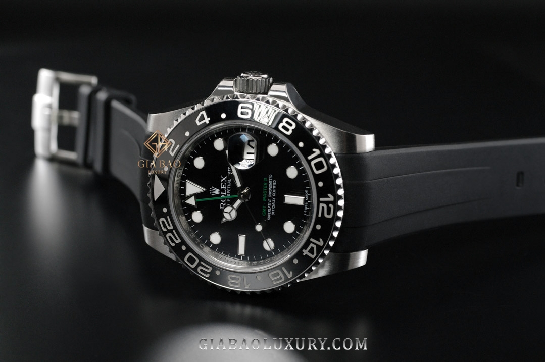 Dây cao su Rubber B dành cho đồng hồ Rolex GMT Master II Ceramic - Tang Buckle Series