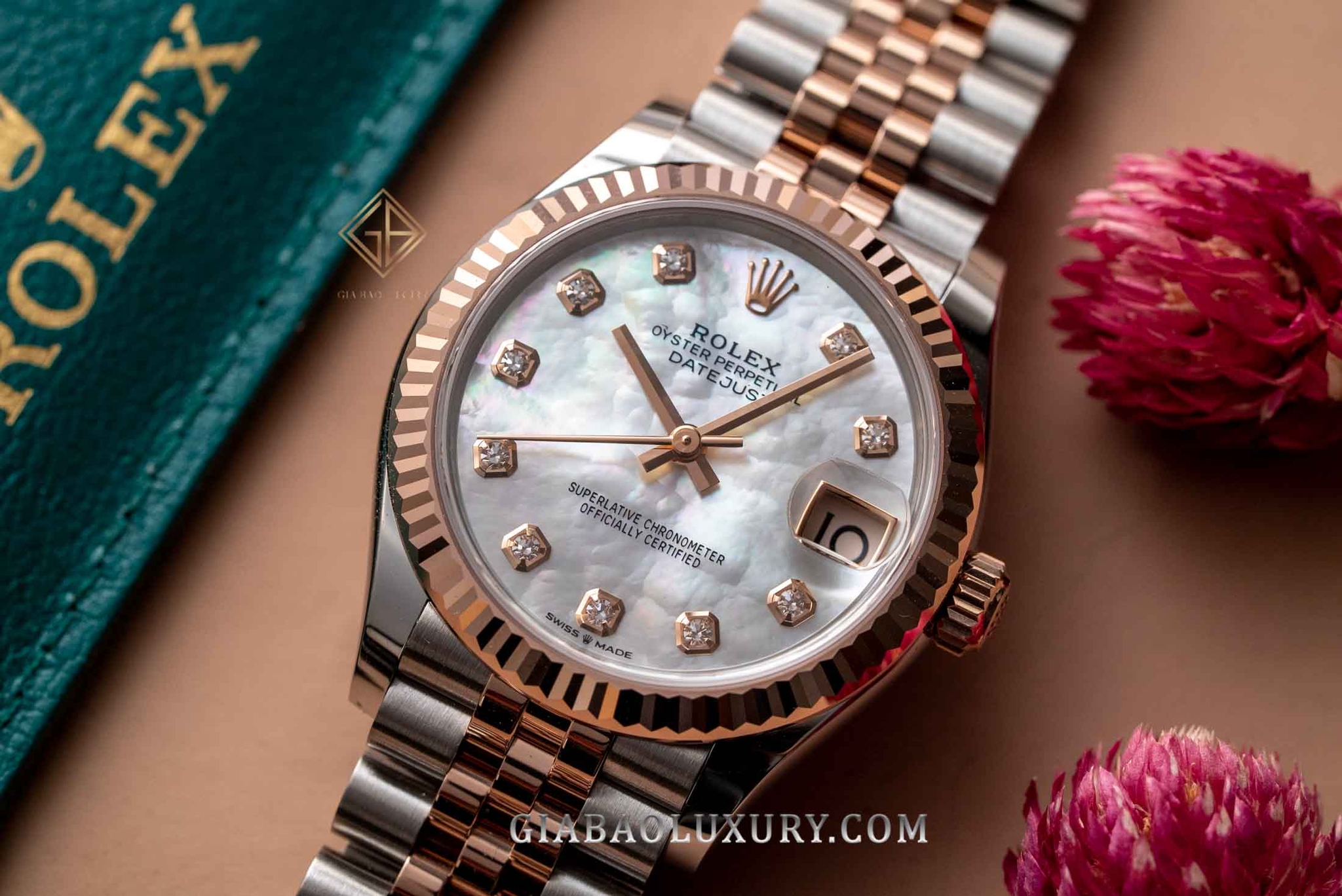 Đồng Hồ Rolex Datejust 31 278271 Mặt Số Khảm Trai Trắng