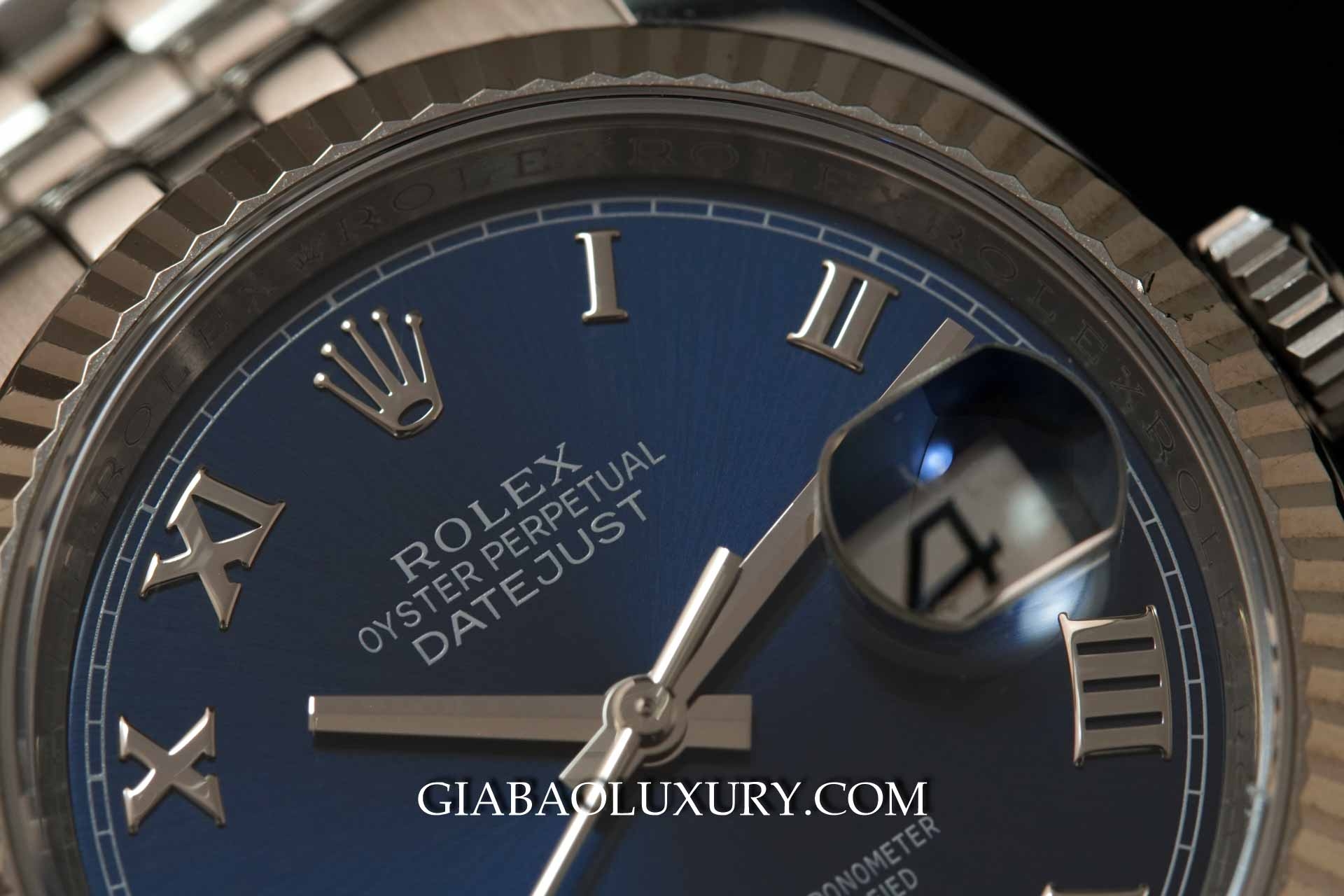 Đồng Hồ Rolex Datejust 116234 Mặt Xanh Navi, Cọc Số La Mã