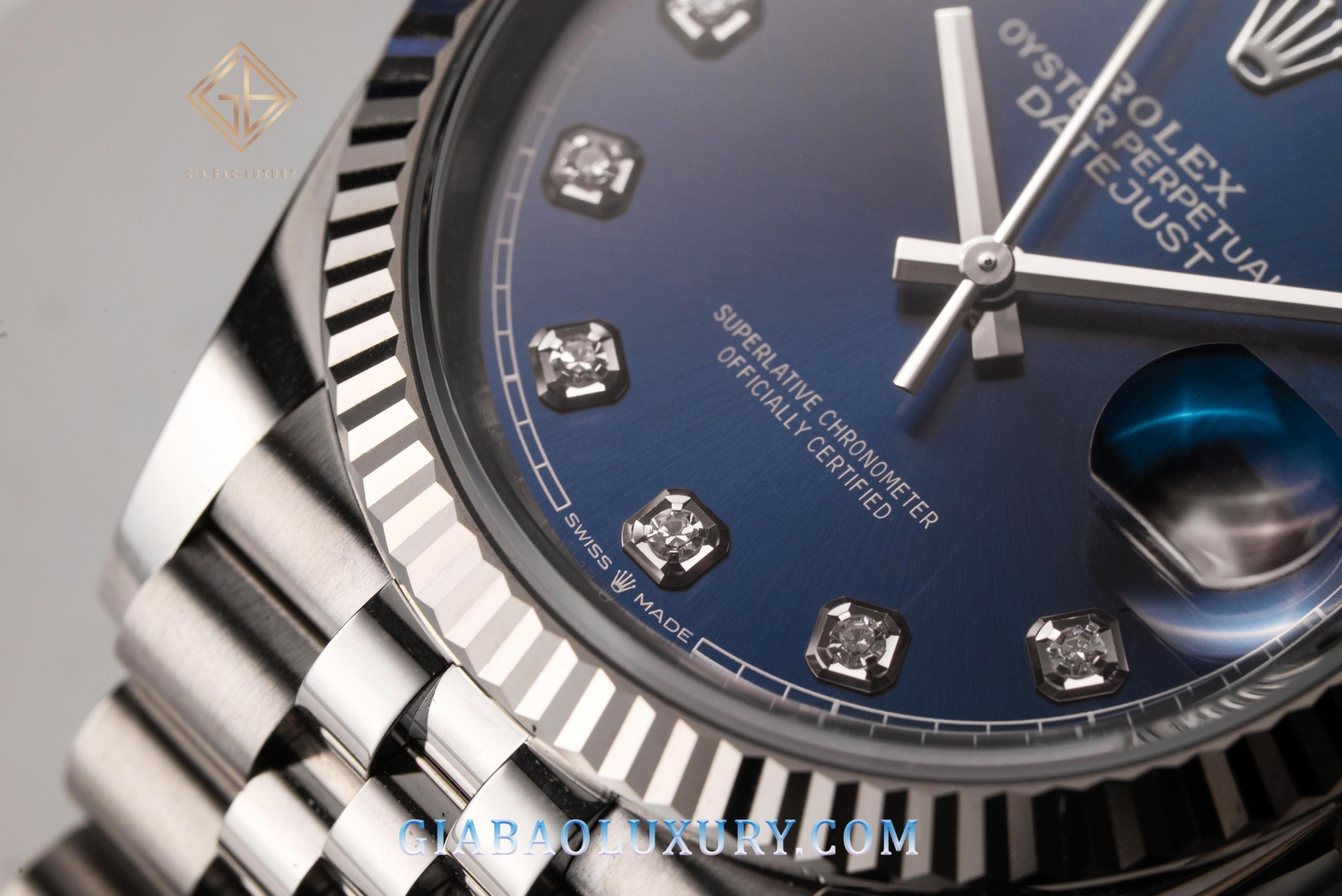 Đồng Hồ Rolex Datejust 36 126234 Mặt Số Xanh Cọc Số Kim Cương