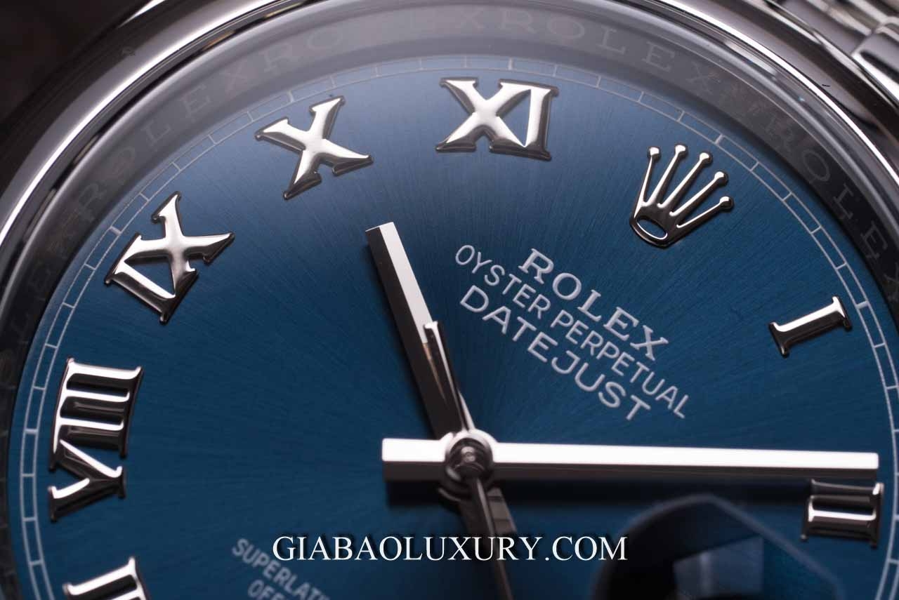 Đồng Hồ Rolex Datejust 116200 Mặt Số Xanh Cọc Số La Mã