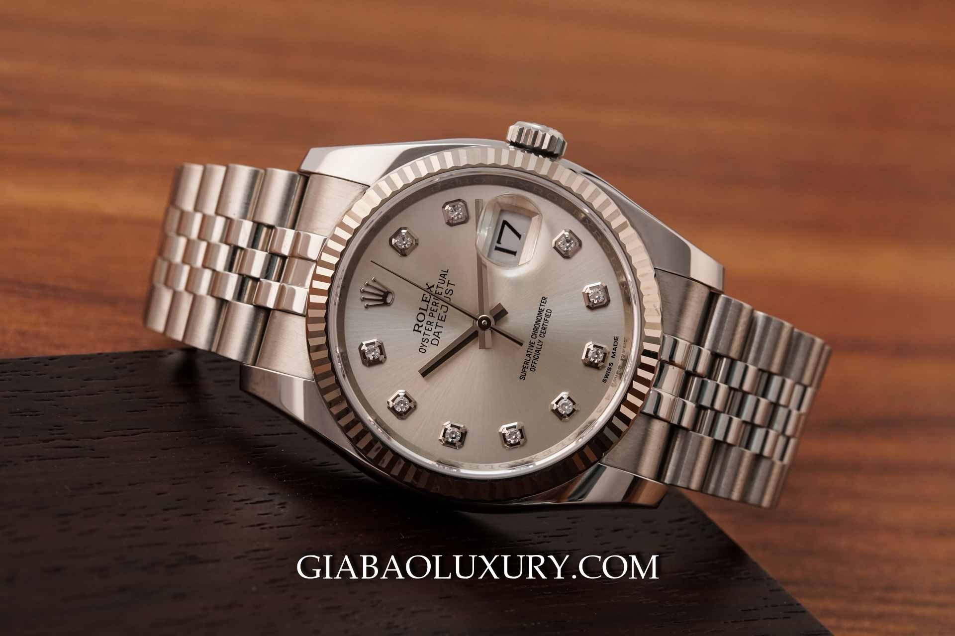 Đồng Hồ Rolex Oyster Perpetual Datejust 116234 Mặt số bạc