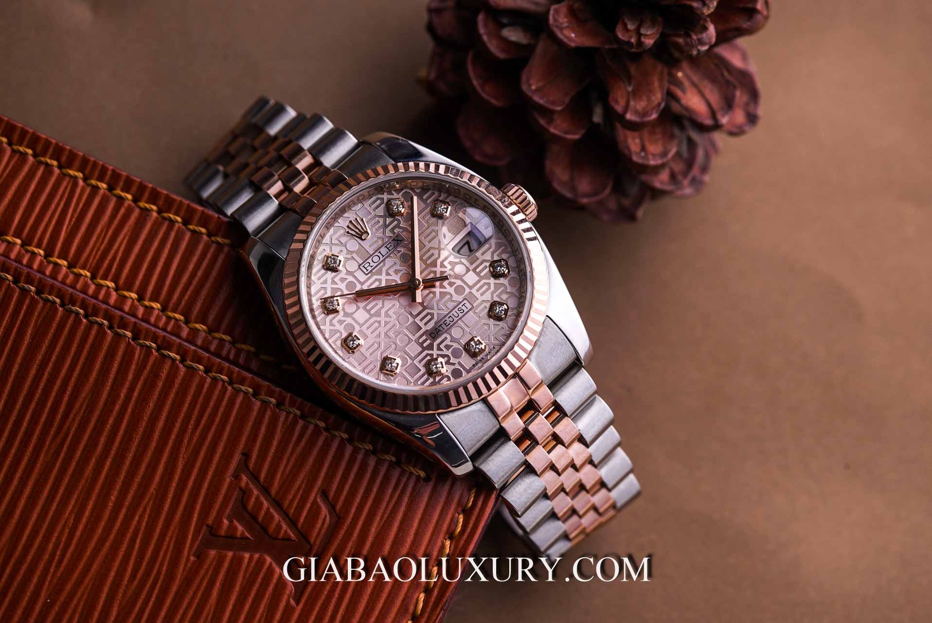 Đồng Hồ Rolex Datejust 116231 Mặt Số Vi Tính Hồng