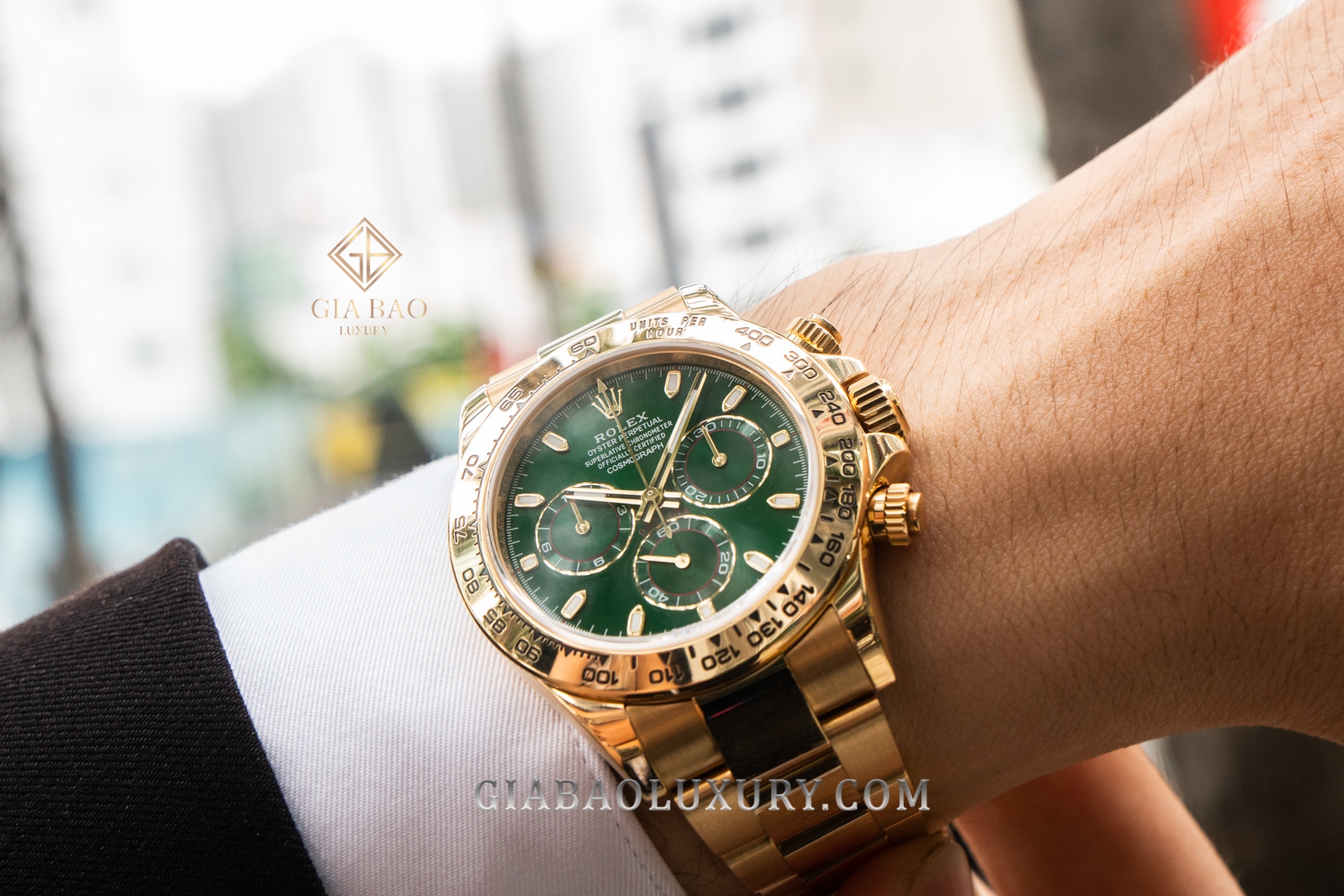 Đồng Hồ Rolex Cosmograph Daytona 116508 Mặt Số Xanh Lá