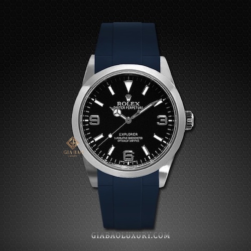 Dây cao su Rubber B dành cho đồng hồ Rolex Explorer I 39mm Ref. 214270 - Classic Series
