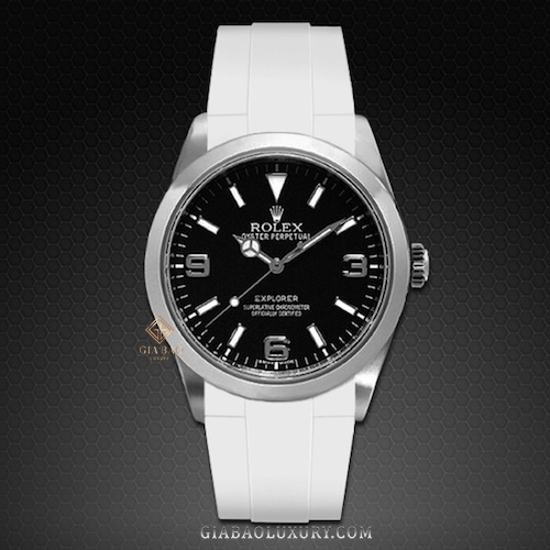 Dây cao su Rubber B dành cho đồng hồ Rolex Explorer I 39mm Ref. 214270 - Classic Series