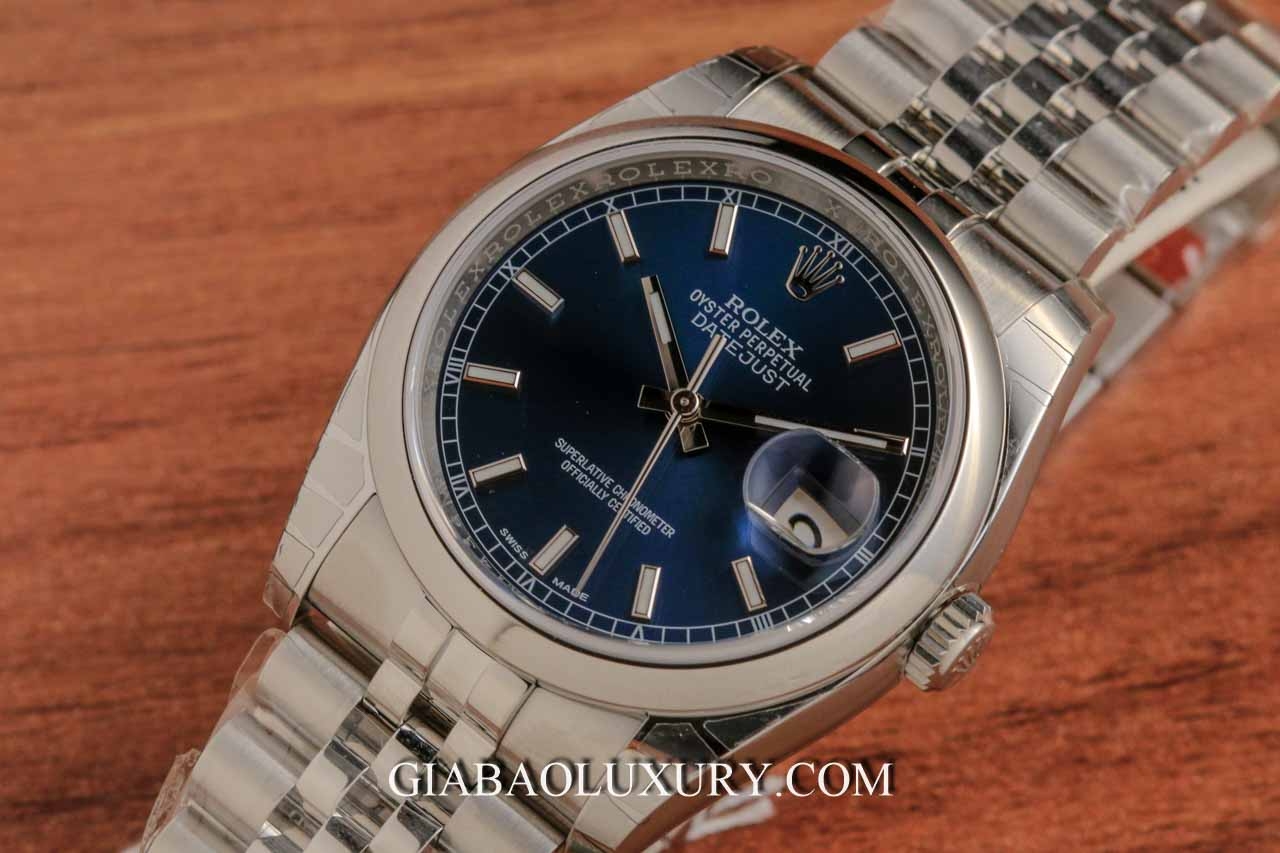 Đồng Hồ Rolex Datejust 116200 Mặt Số Xanh