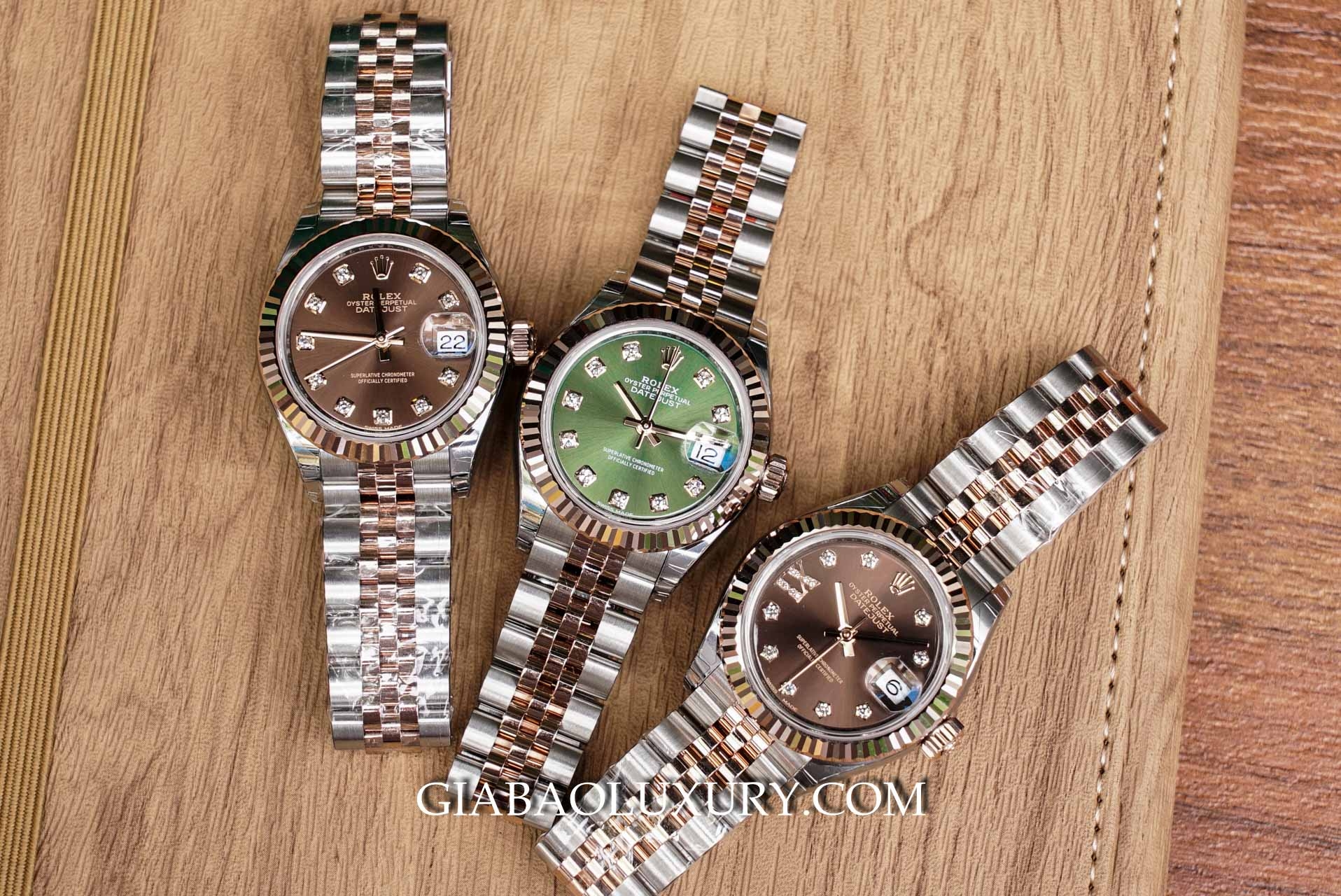 Đồng Hồ Rolex Lady Datejust 279171 Mặt Số Oliu Xanh