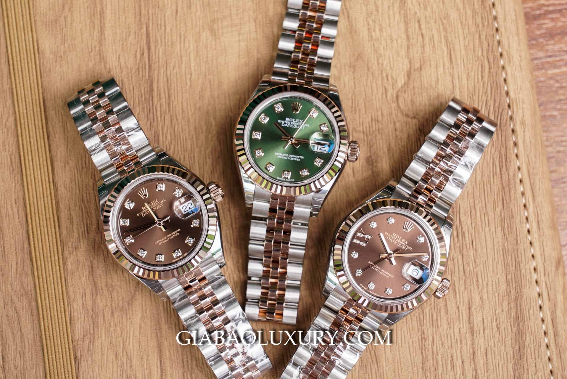 Đồng hồ Rolex Lady-Datejust 279171 Mặt chocolate cọc số kim cương la mã