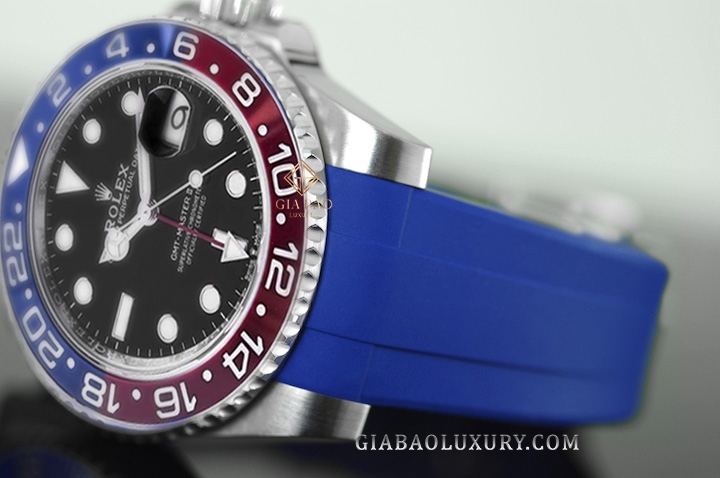 Dây cao su Rubber B dành cho đồng hồ Rolex GMT Master II Ceramic - Tang Buckle Series