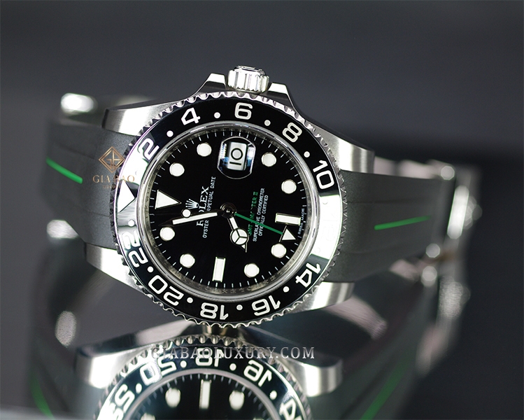 Dây cao su Rubber B dành cho đồng hồ Rolex Explorer II 40mm Ref. 16570 - Classic Series VulChromatic® 