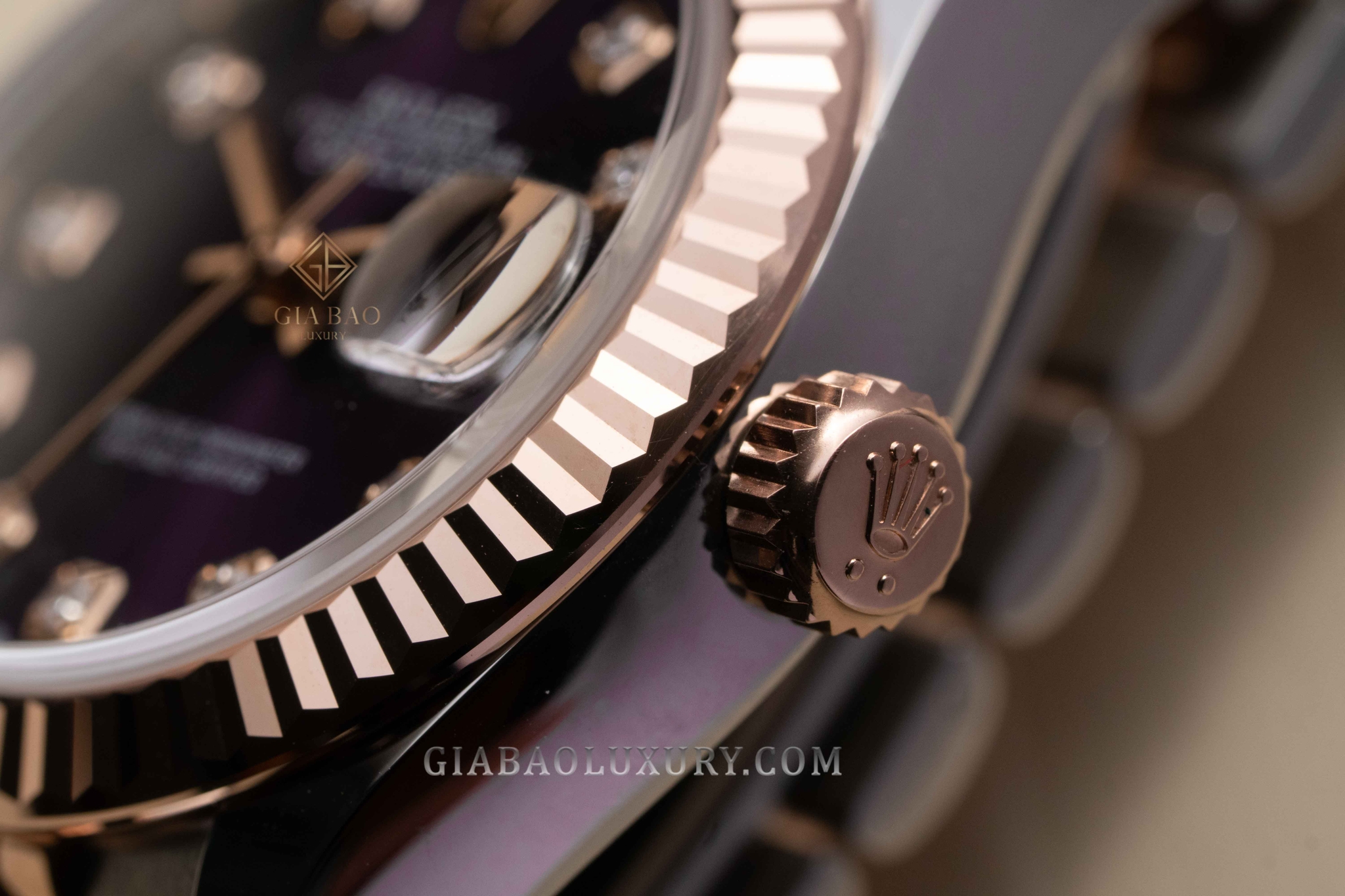 Đồng Hồ Rolex Lady-Datejust 279171 Mặt Số Tím Nạm Kim Cương