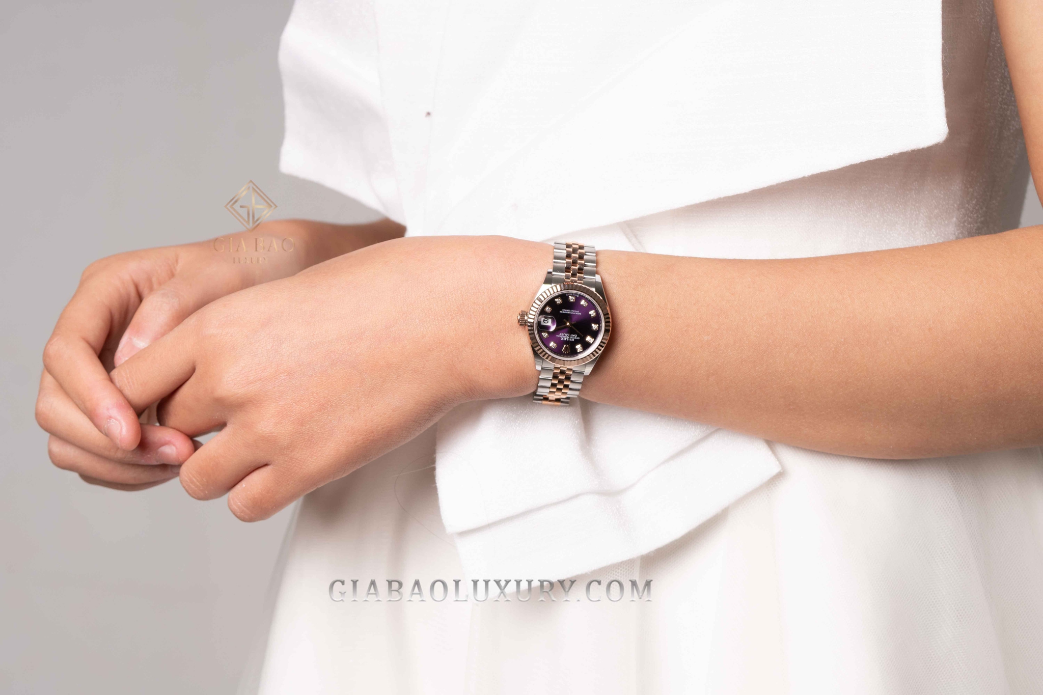 Đồng Hồ Rolex Lady-Datejust 279171 Mặt Số Tím Nạm Kim Cương