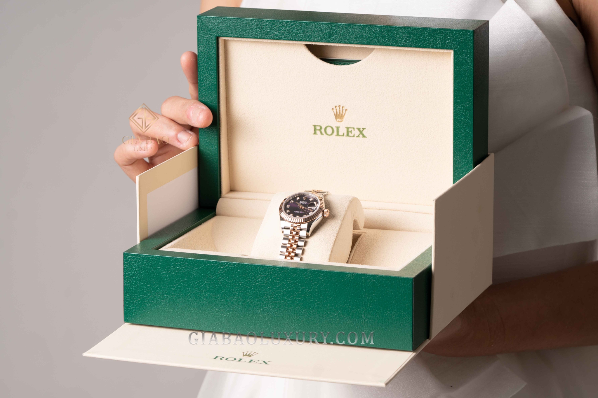 Đồng Hồ Rolex Lady-Datejust 279171 Mặt Số Tím Nạm Kim Cương