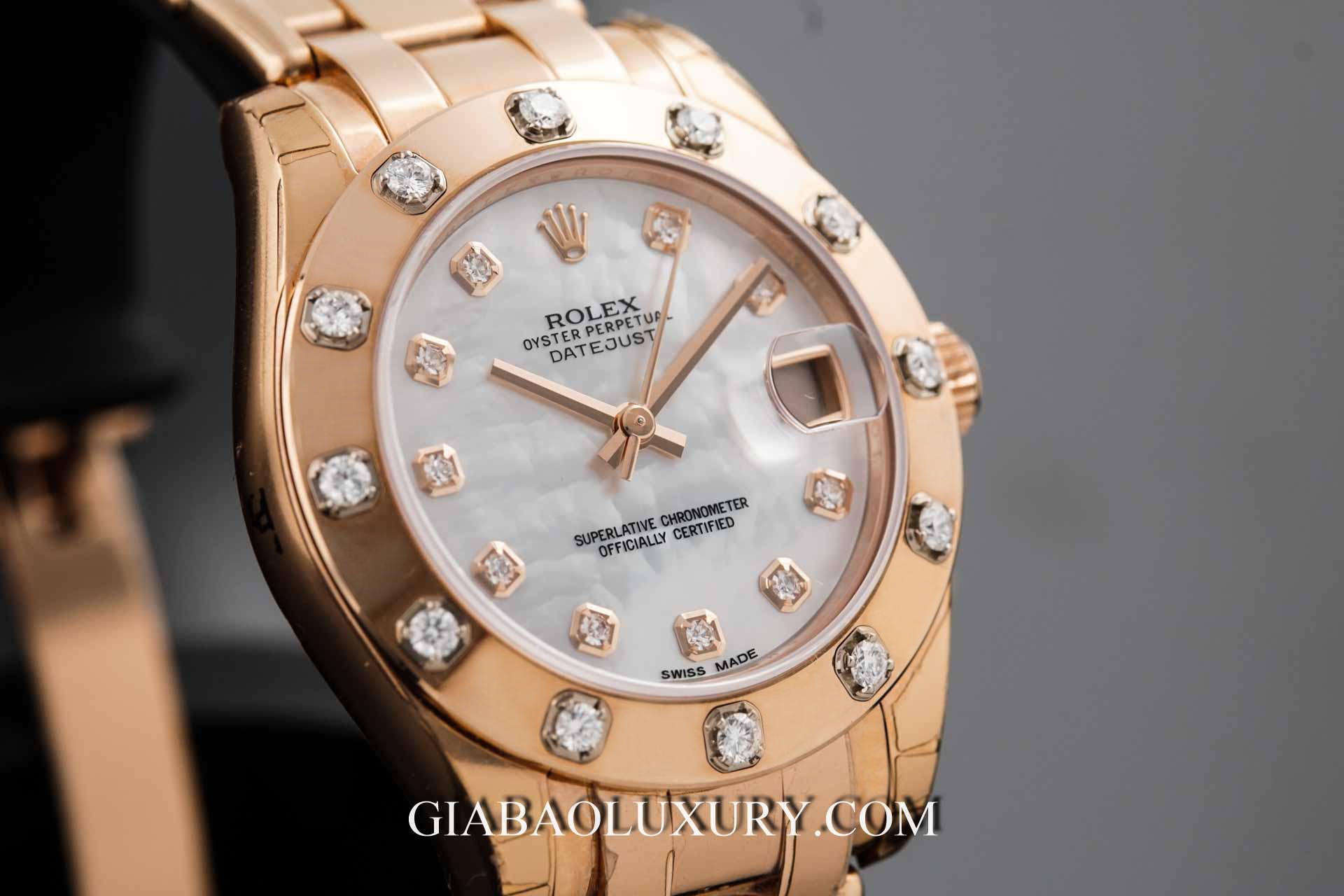 Đồng Hồ Rolex Pearlmaster 81315 Mặt ốc