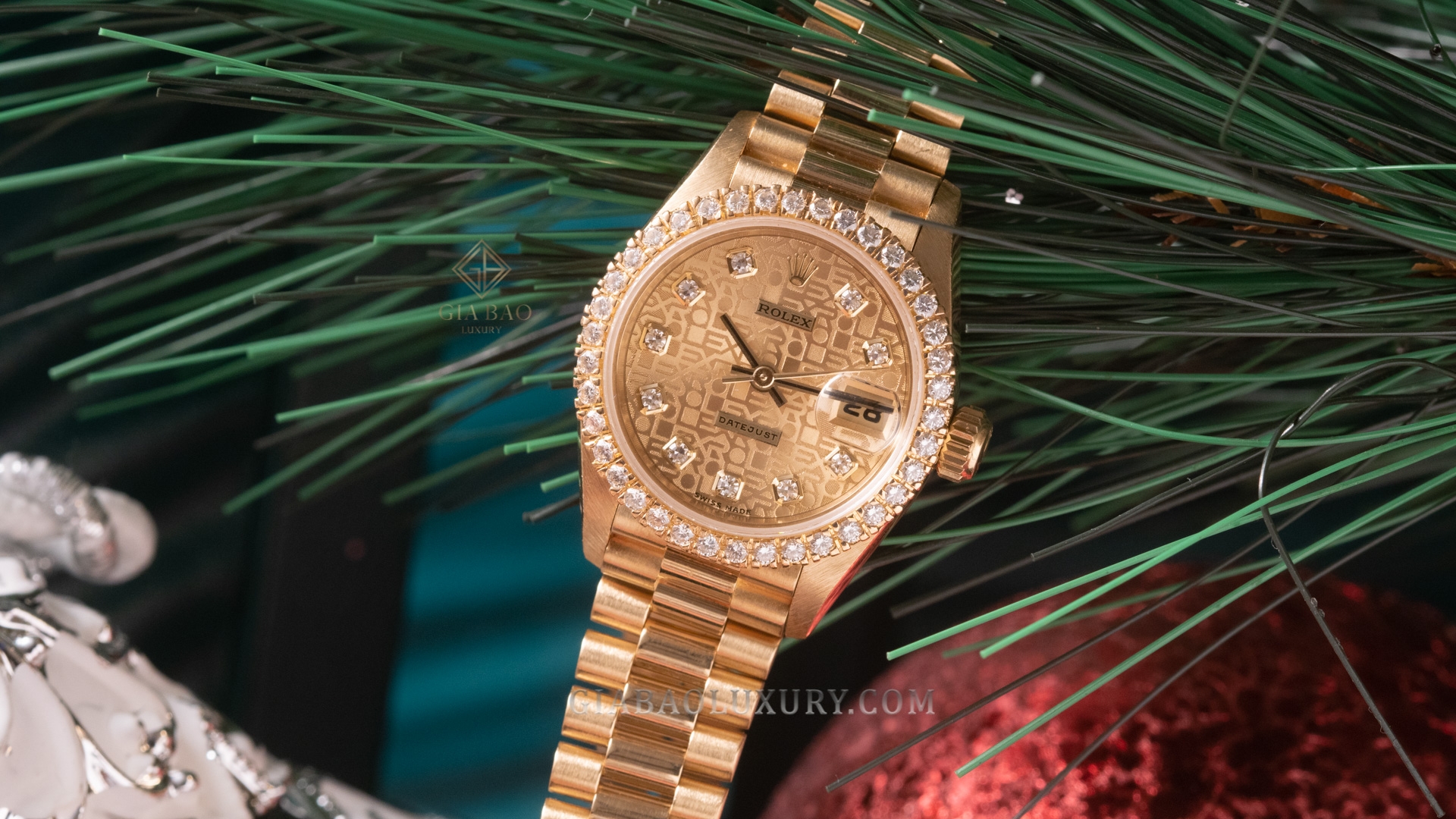 Đồng hồ Rolex Oyster Perpetual Datejust 69178 Mặt số vi tính vàng Champagne