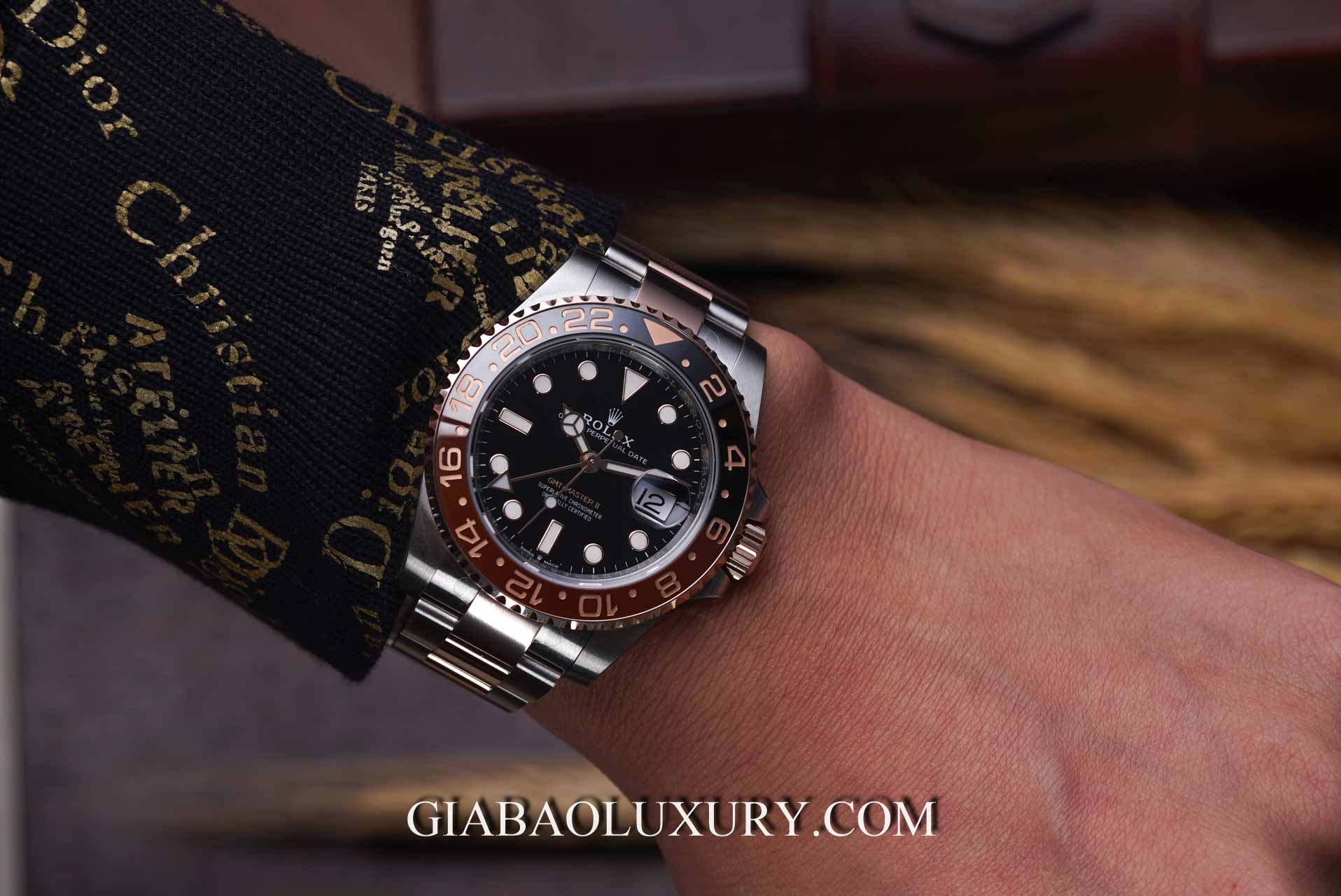 Rolex GMT-Master II 126711CHNR: Sự kết hợp hoàn hảo giữa vành bezel “root beer” và chất liệu Rolesor.