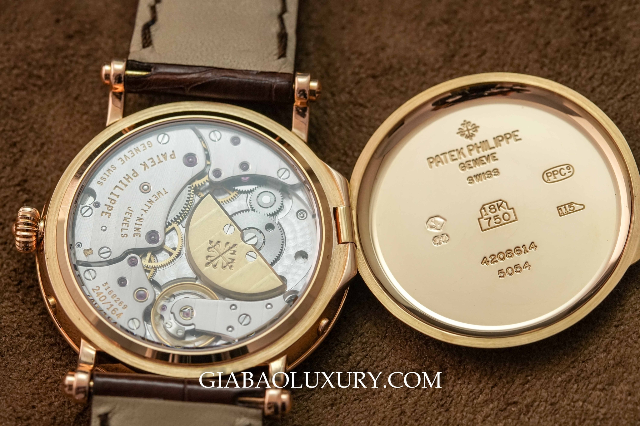 Đồng Hồ Patek Philippe Moon Phase Power Reserve Rose Gold 5054R