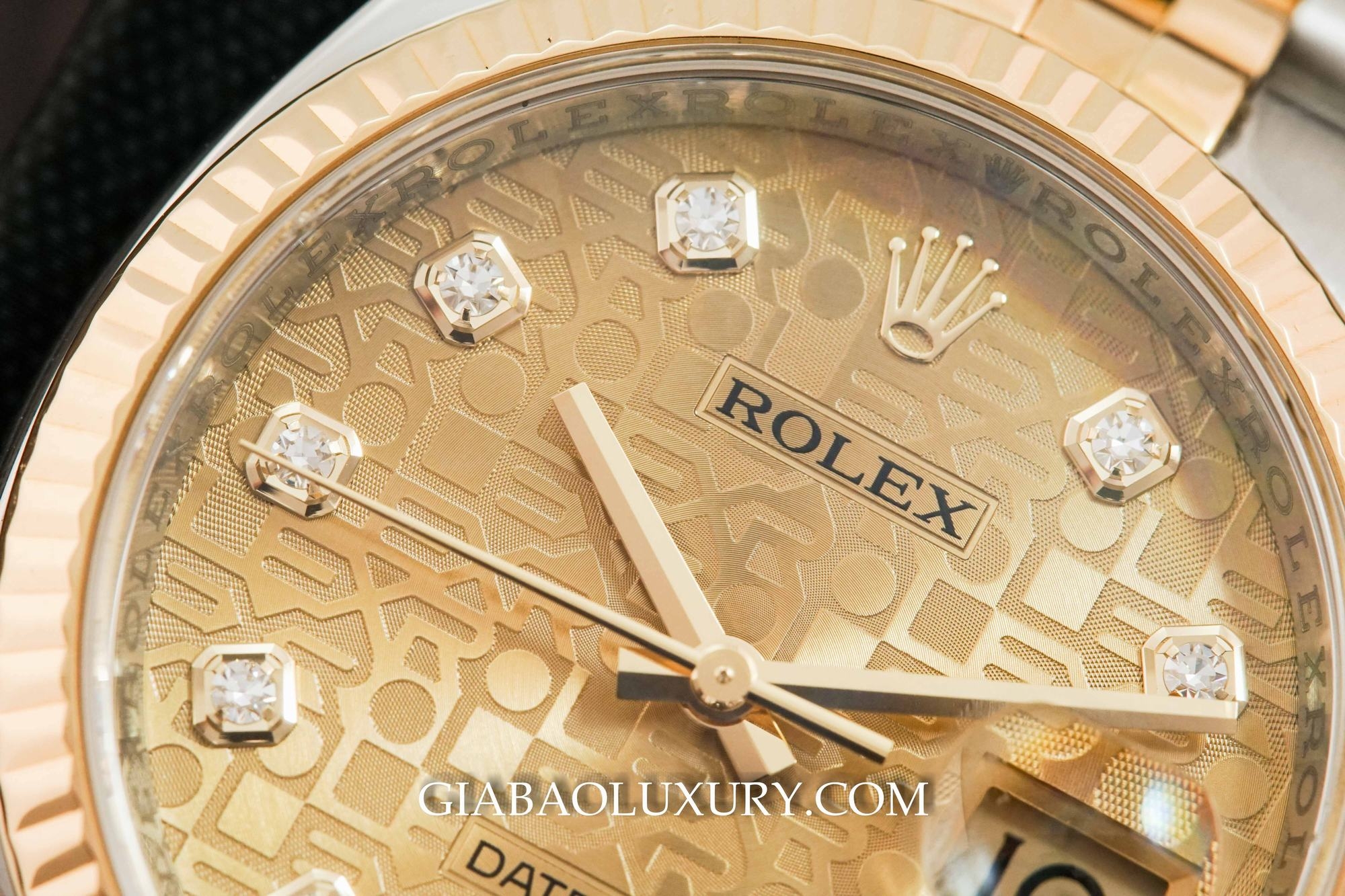 Đồng Hồ Rolex Datejust 116233 Mặt Vi Tính Vàng