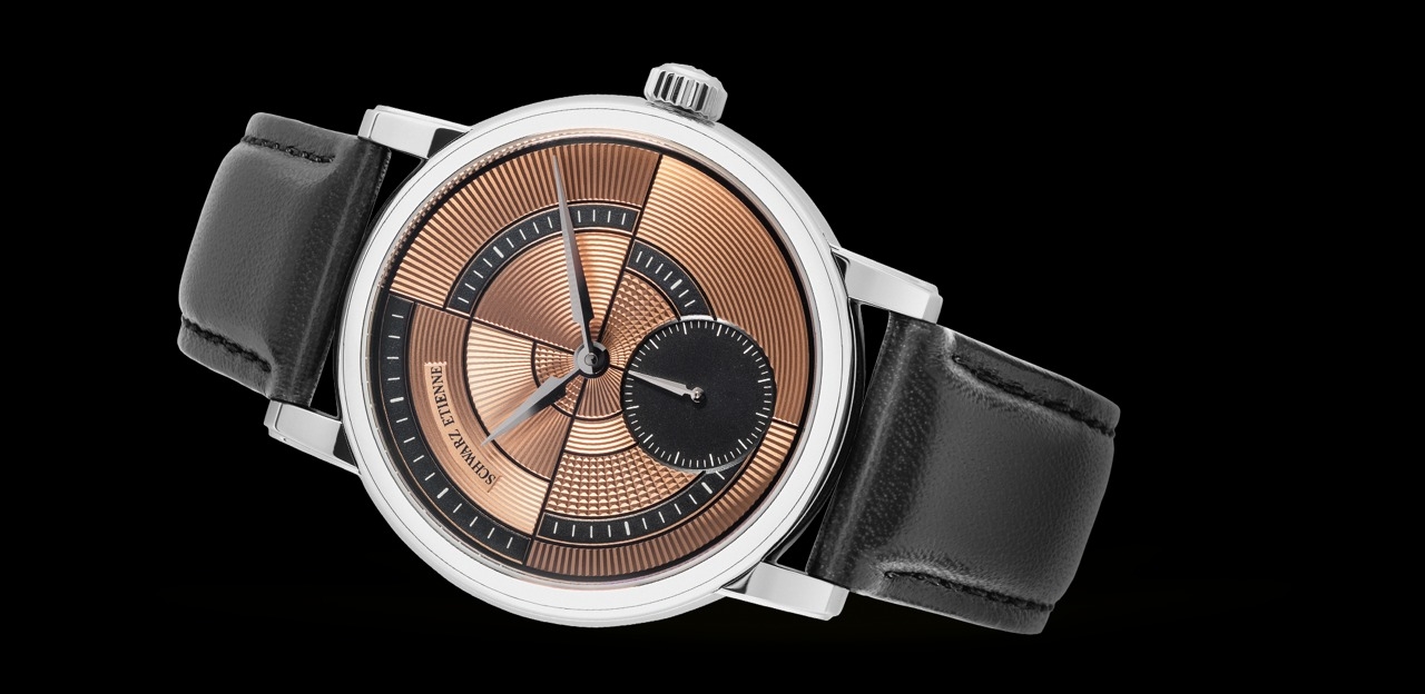  Schwarz Etienne, dòng sản phẩm Roma Geometry, Number no WRO23GEO08SSVEBCLTD, Mặt số nâu vàng
