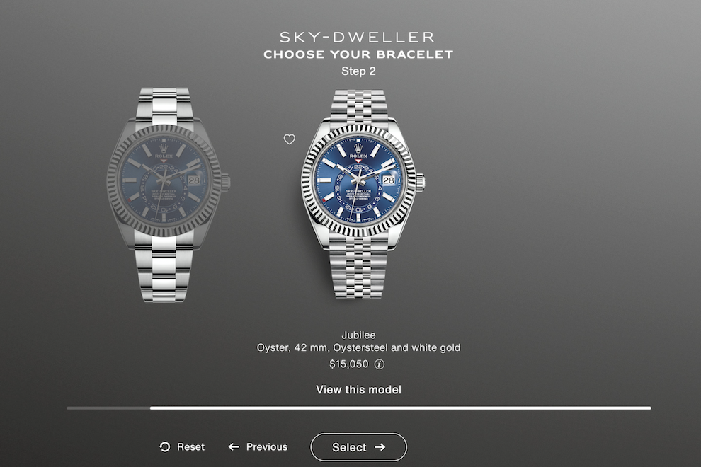 đồng hồ Sky-Dweller hiện đã sẵn với dây Jubilee