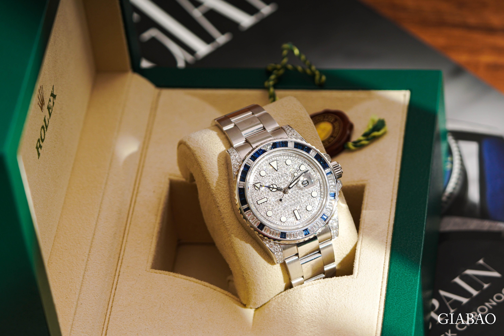 Đồng Hồ Rolex GMT-Master II 116759SA Nạm Kim Cương