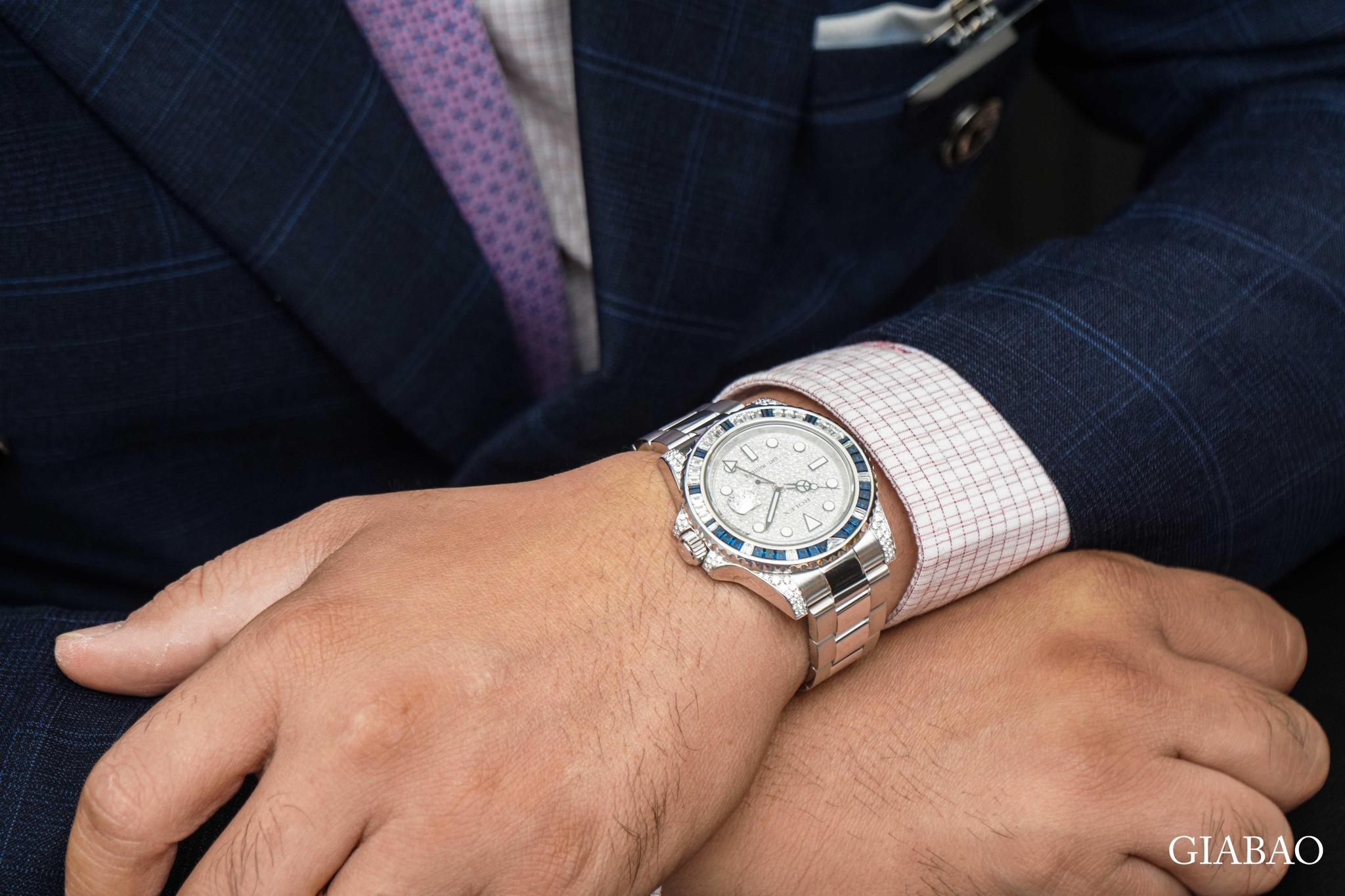 Đồng Hồ Rolex GMT-Master II 116759SA Nạm Kim Cương